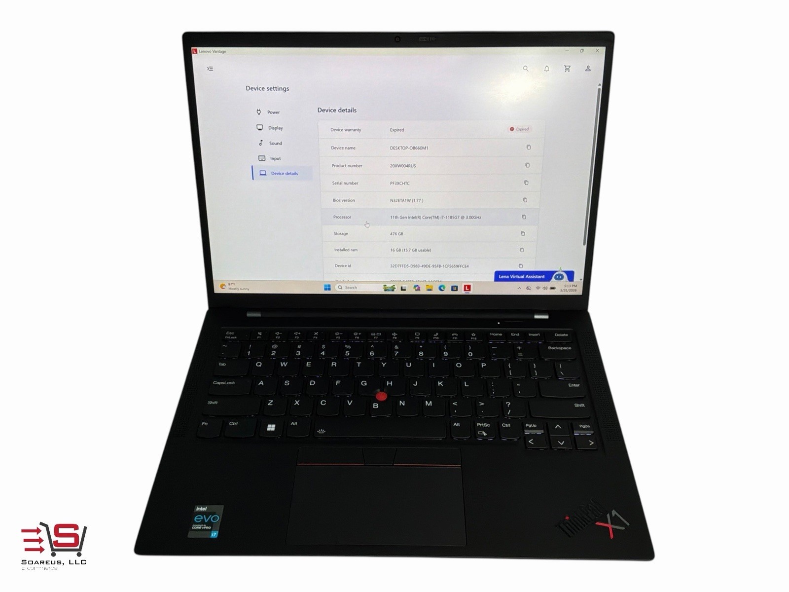 ⭐️ Lenovo ThinkPad X1 Carbon Gen 9 14″ TOUCH i7-1185G7 16GB 512GB SSD Win11⭐️