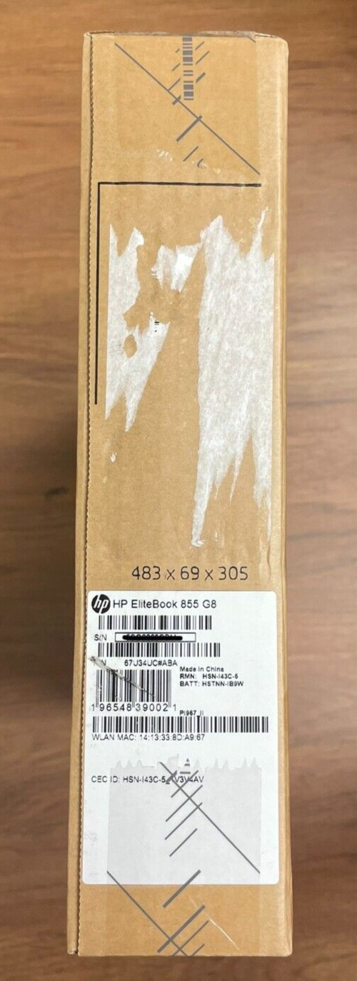 New Sealed HP EliteBook 855 G8 16GB 256GB 67U34UC#ABA – Warranty