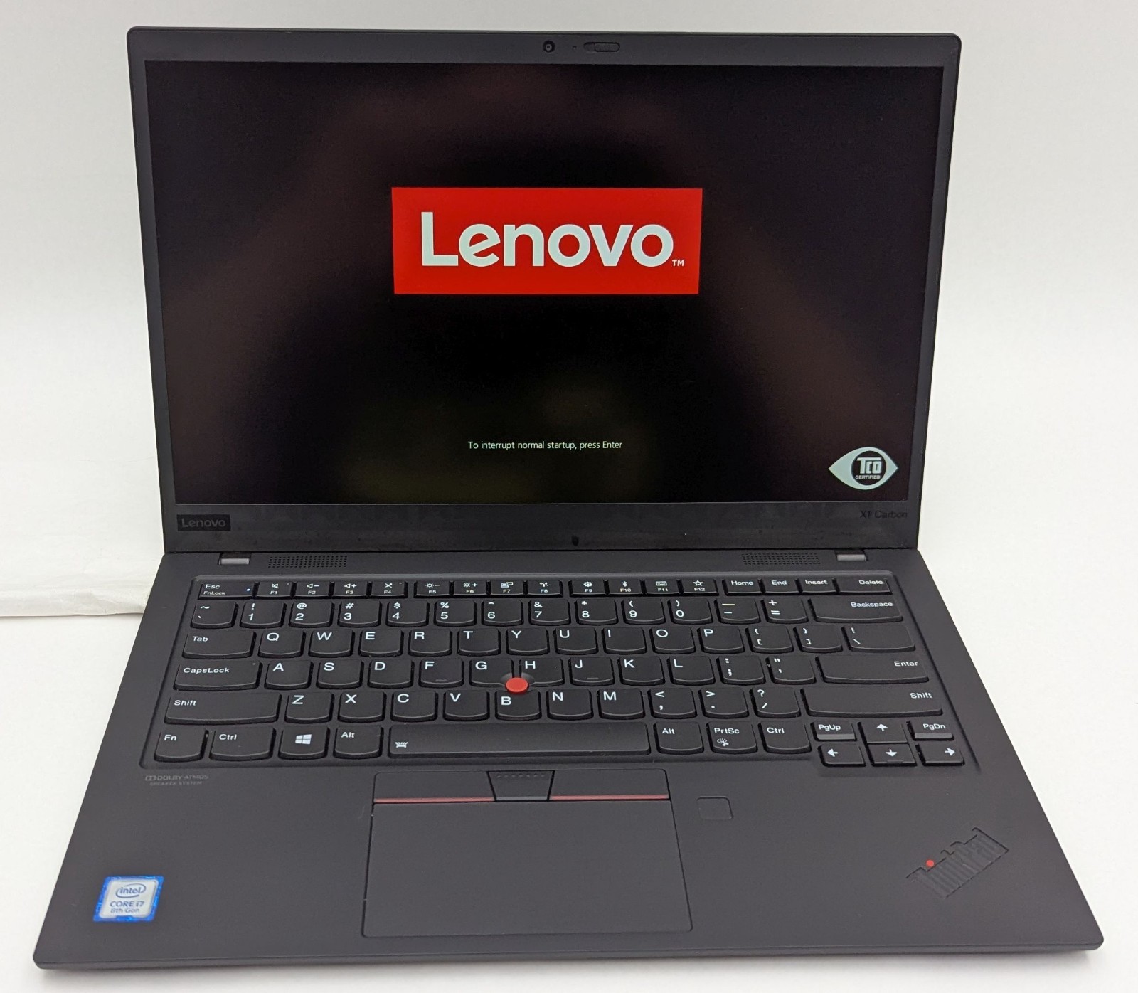Incomplete Lenovo ThinkPad X1 Carbon 7th Gen 14″ Touch Laptop i7-8565U 8GB RAM