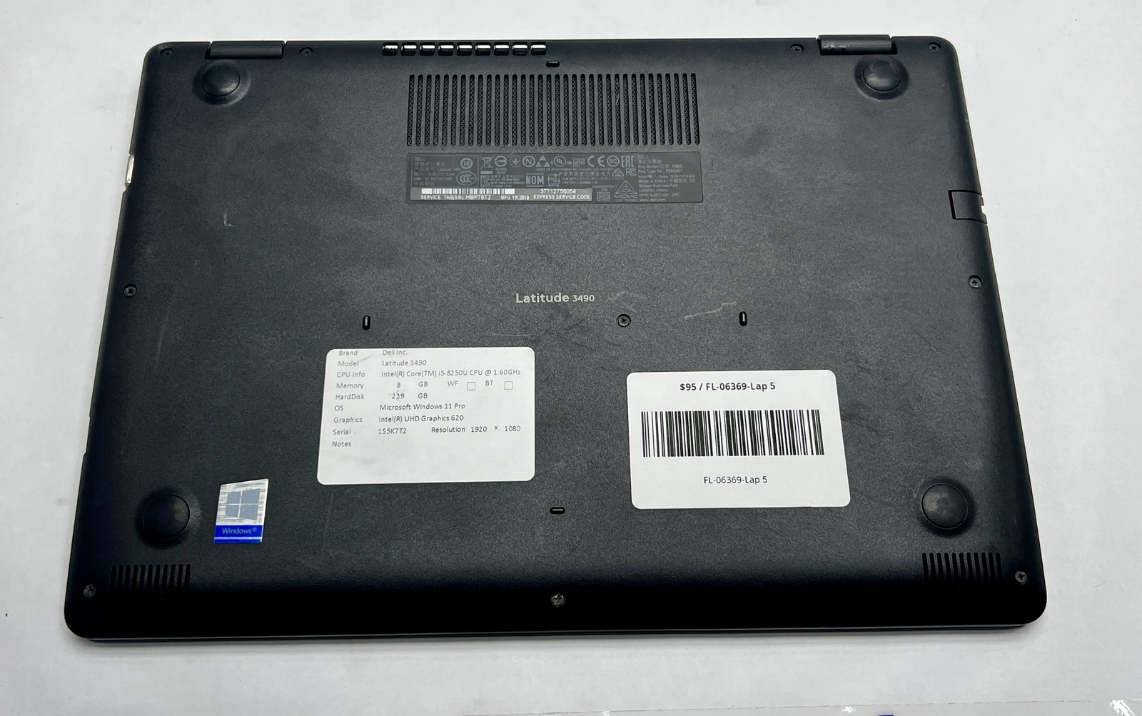 Dell Latitude 3490, intel i5, 8GB, 240GB SSD, Windows 11 Pro /w charger