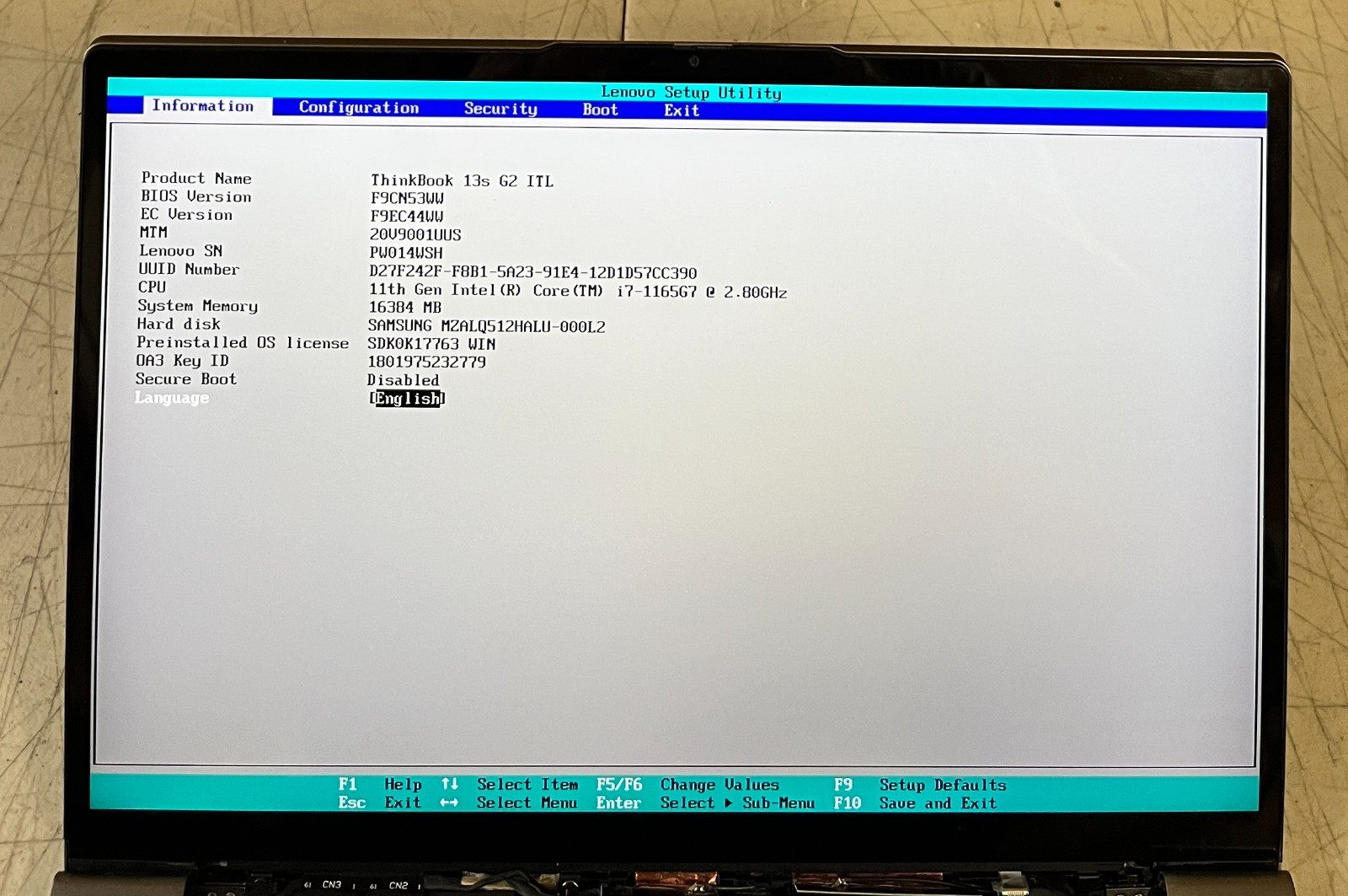 Lenovo ThinkBook 13s G2 ITL 13.3″ Core i7-1165G7 16GB RAM 512GB SSD Windows 11