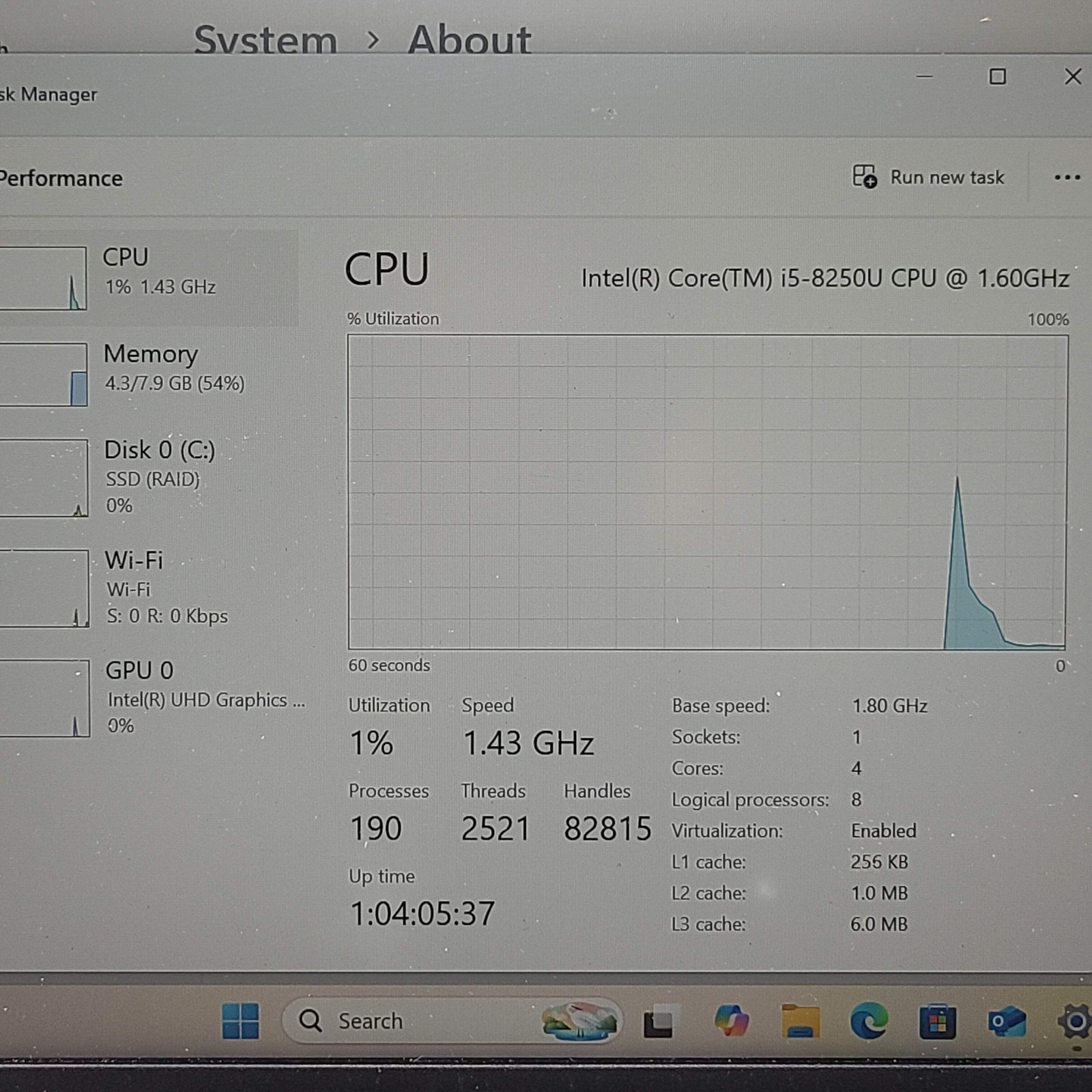 Broken Dell Latitude 5490 14″ i5-8250U 1.6GHz 8GB RAM 256GB SSD /Bright Spot
