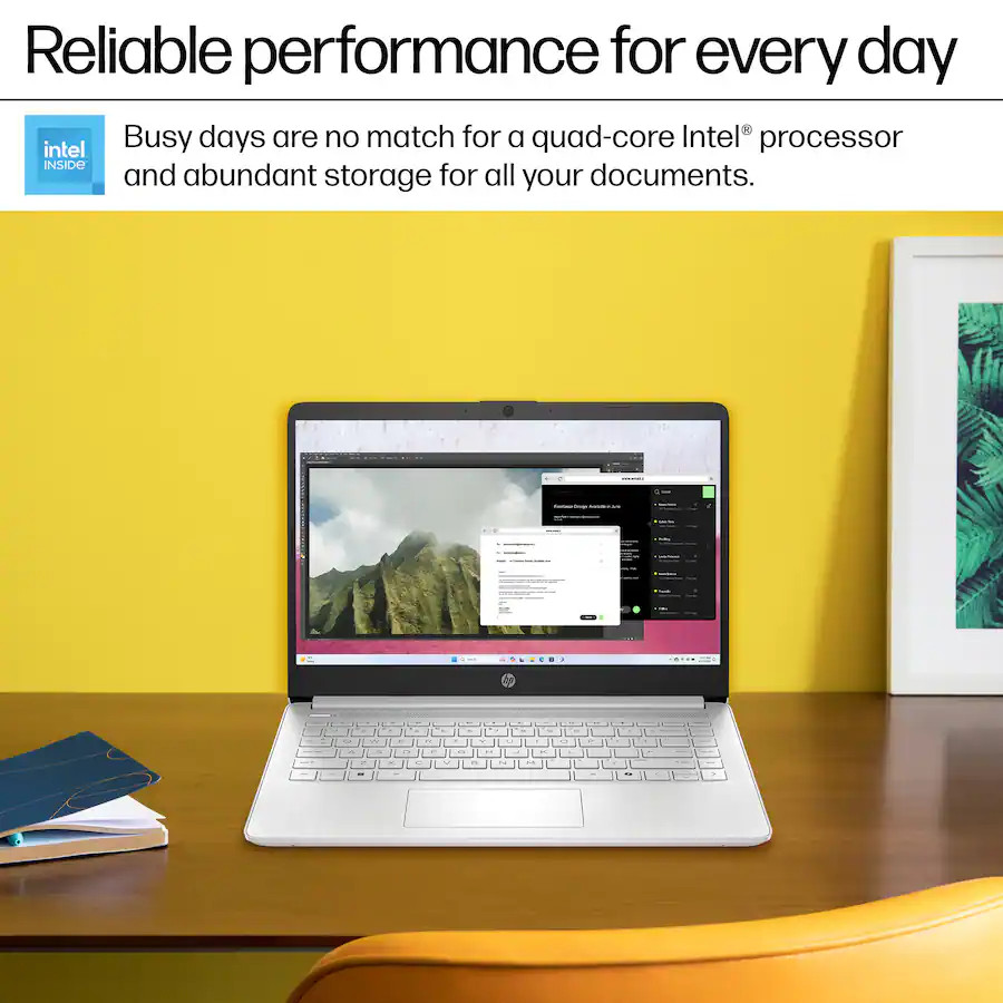 NEW HP – 14″ Laptop – Intel Processor N150 – 4GB Memory – 128GB UFS Windows 11 S