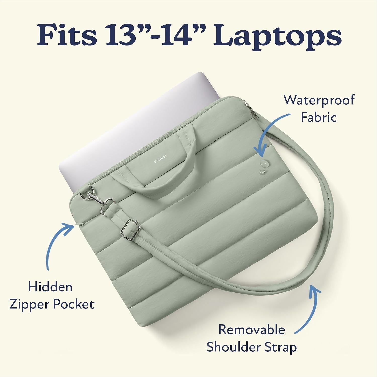 13-14 inch Laptop Carrying Case Sleeve with Strap, MacBook Air 13 Inch Carrying
