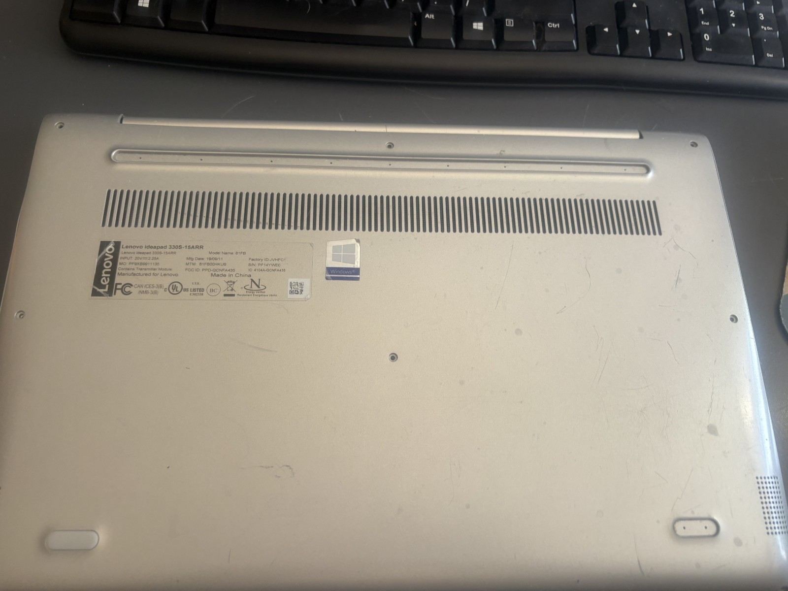 Lenovo Ideapad 330s-15ARR Ryzen 5 2500 8GB DDR4 For Parts Repair As-Is
