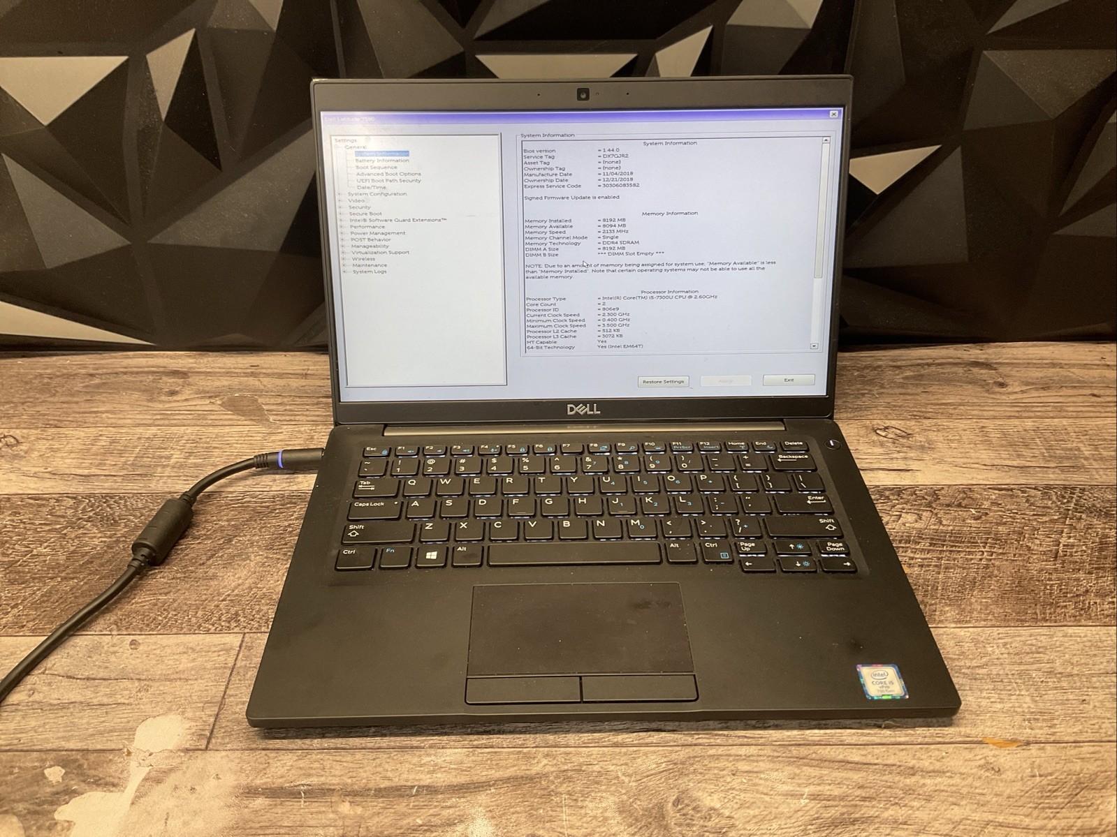 Dell Latitude 7390 / Intel Core i5 7th Gen / BIOS Unlocked / Parts Repair / J3