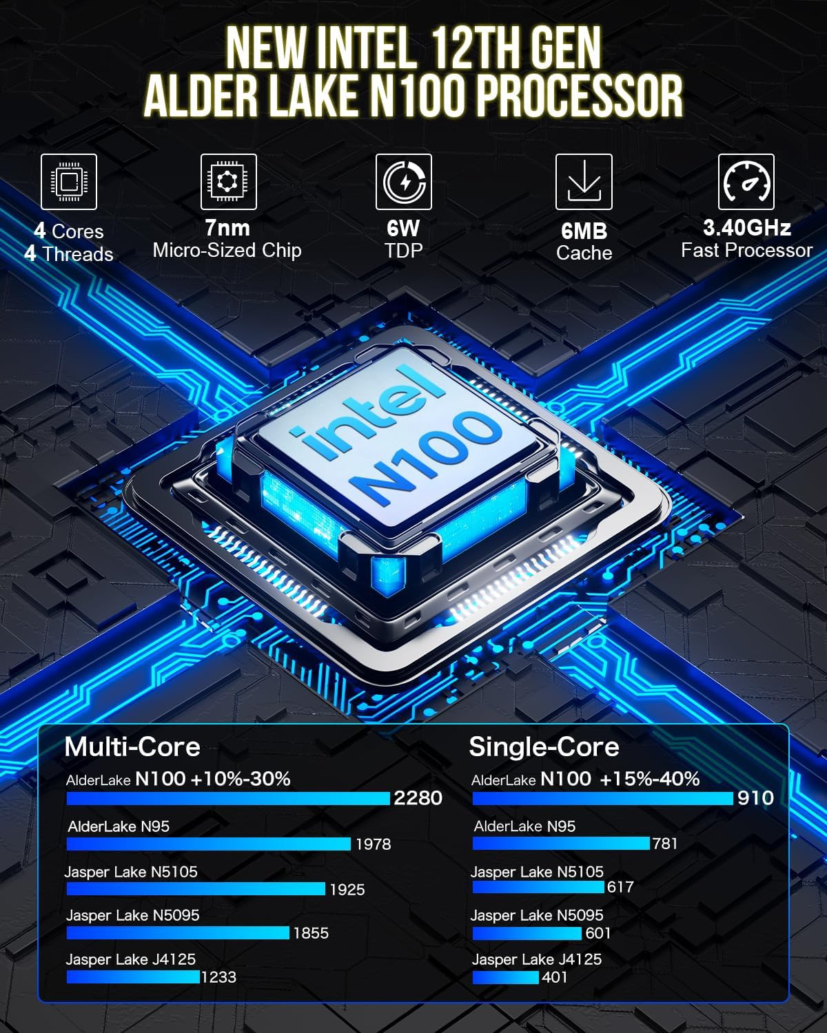 Essential Laptop Computer for Student Home Study, Office 365, Intel N100 (2026 E