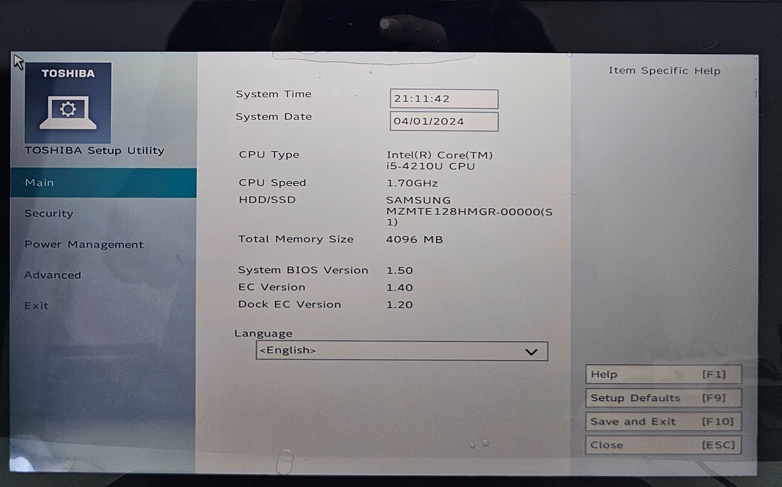 Toshiba Satellite Click 2 Pro Laptop Intel i5-4210U 4GB Ram 128GB SSD NO OS (FL)