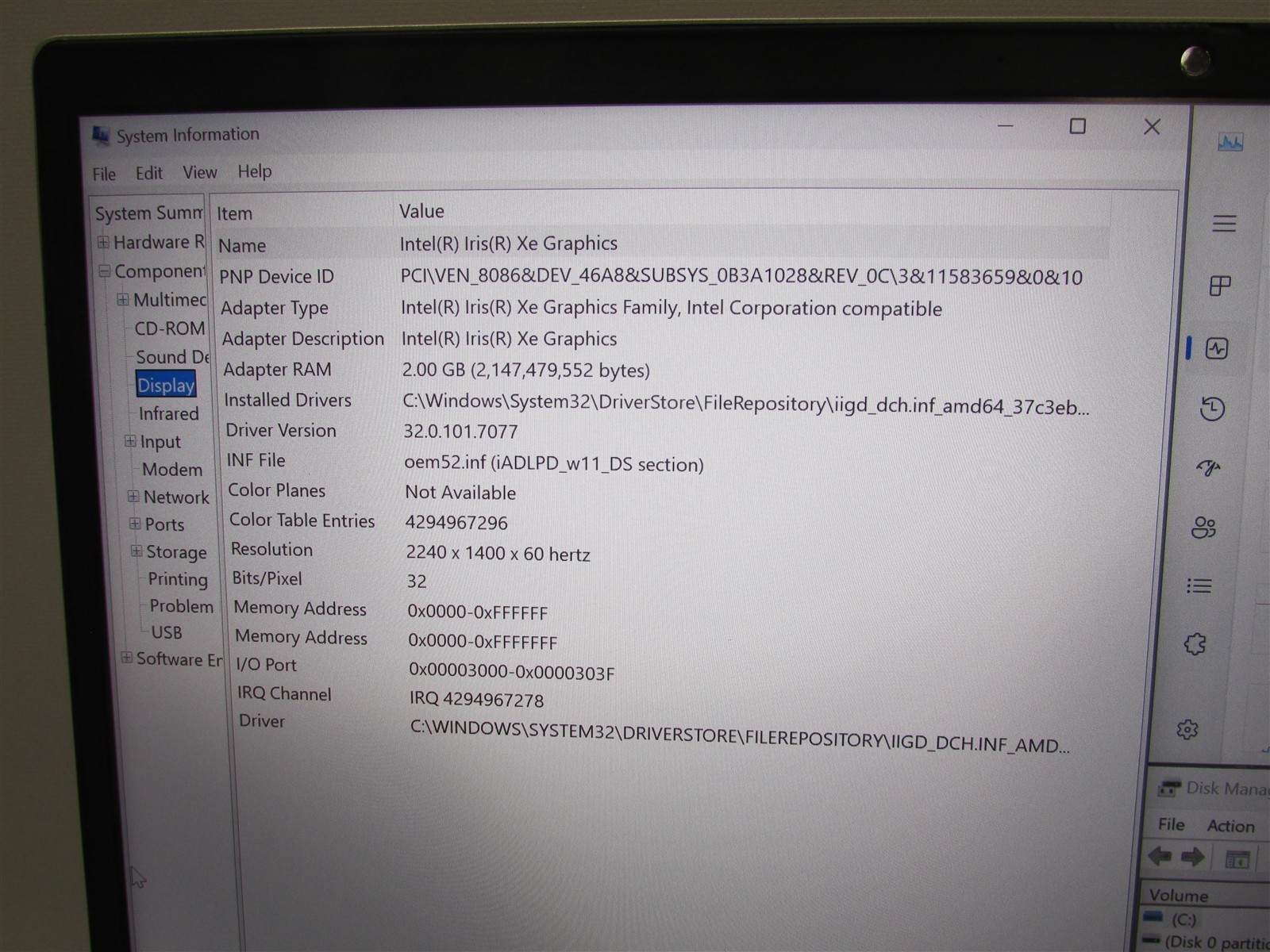 Dell Inspiron 14 5420 i5-1235U 1.3GHz 16GB RAM 256GB NVME 14″ Win 11 Pro NO BAT