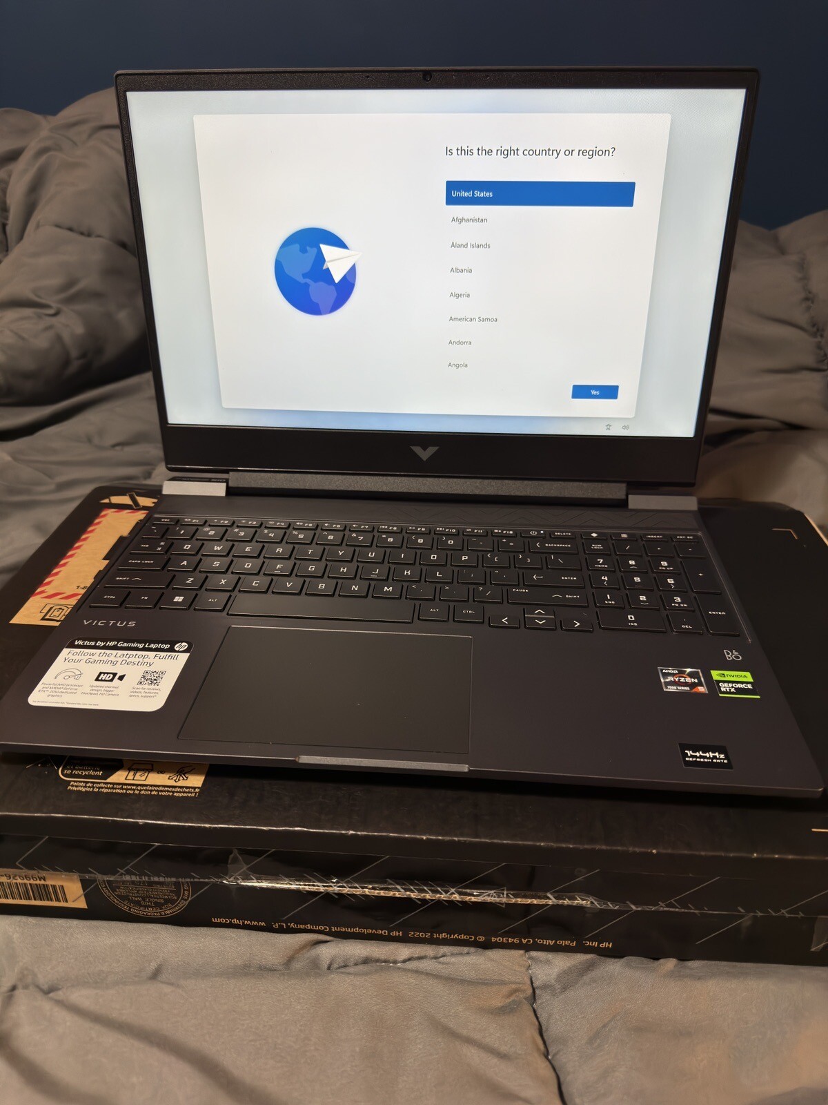 HP Victus 15.6″ (512GB SSD, AMD Ryzen 5 7000 Series, 4.55 GHz, 8GB) Gaming…