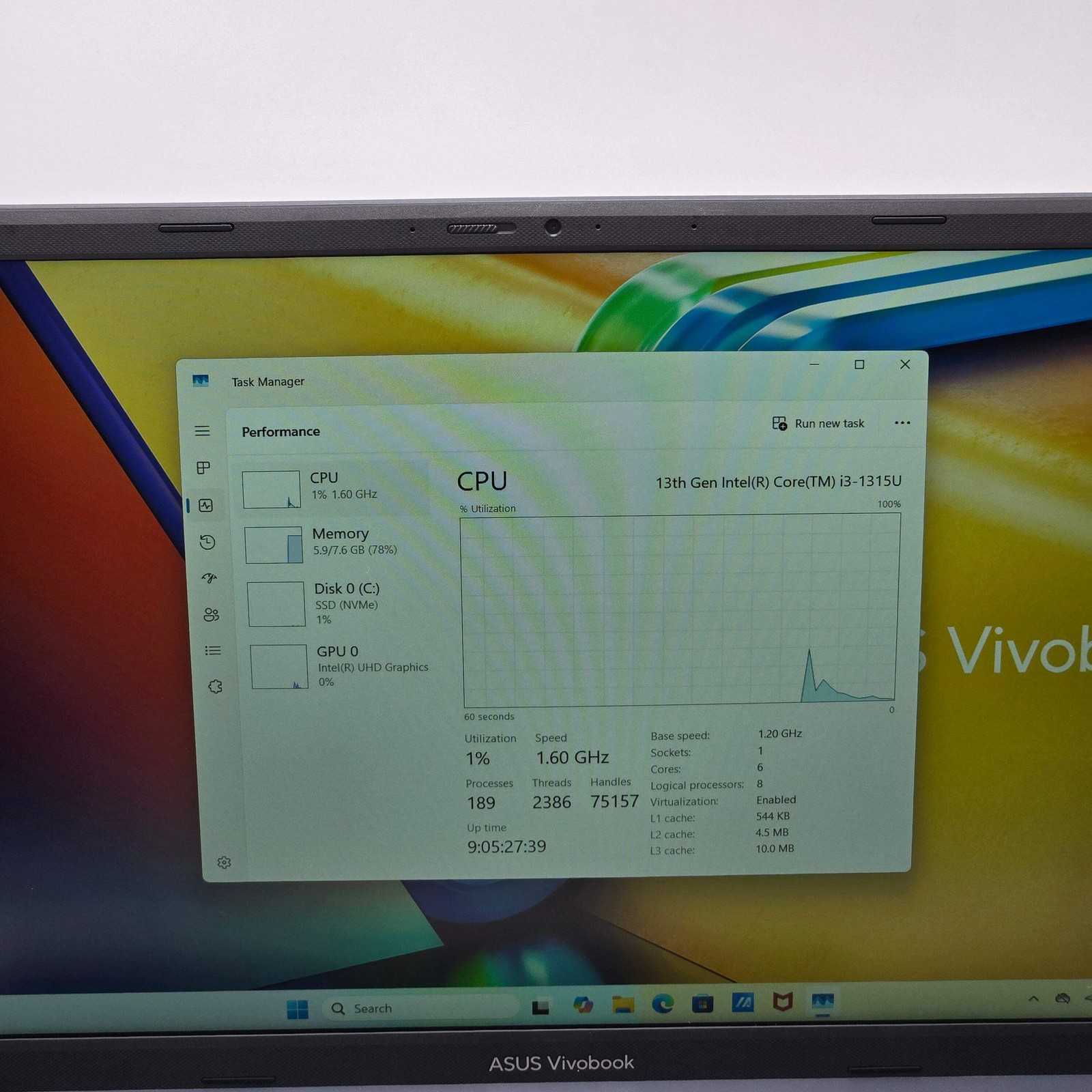 Asus VivoBook F1504V 15-inch Core i3 13th Gen 8GB RAM 512GB – Used w/ Charger