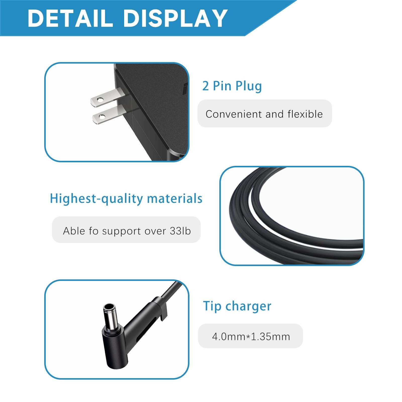 VRAVEK 65W 45W Laptop Charger for Asus Vivobook 14 15 17 Flip S13 S14 S15 Go X51