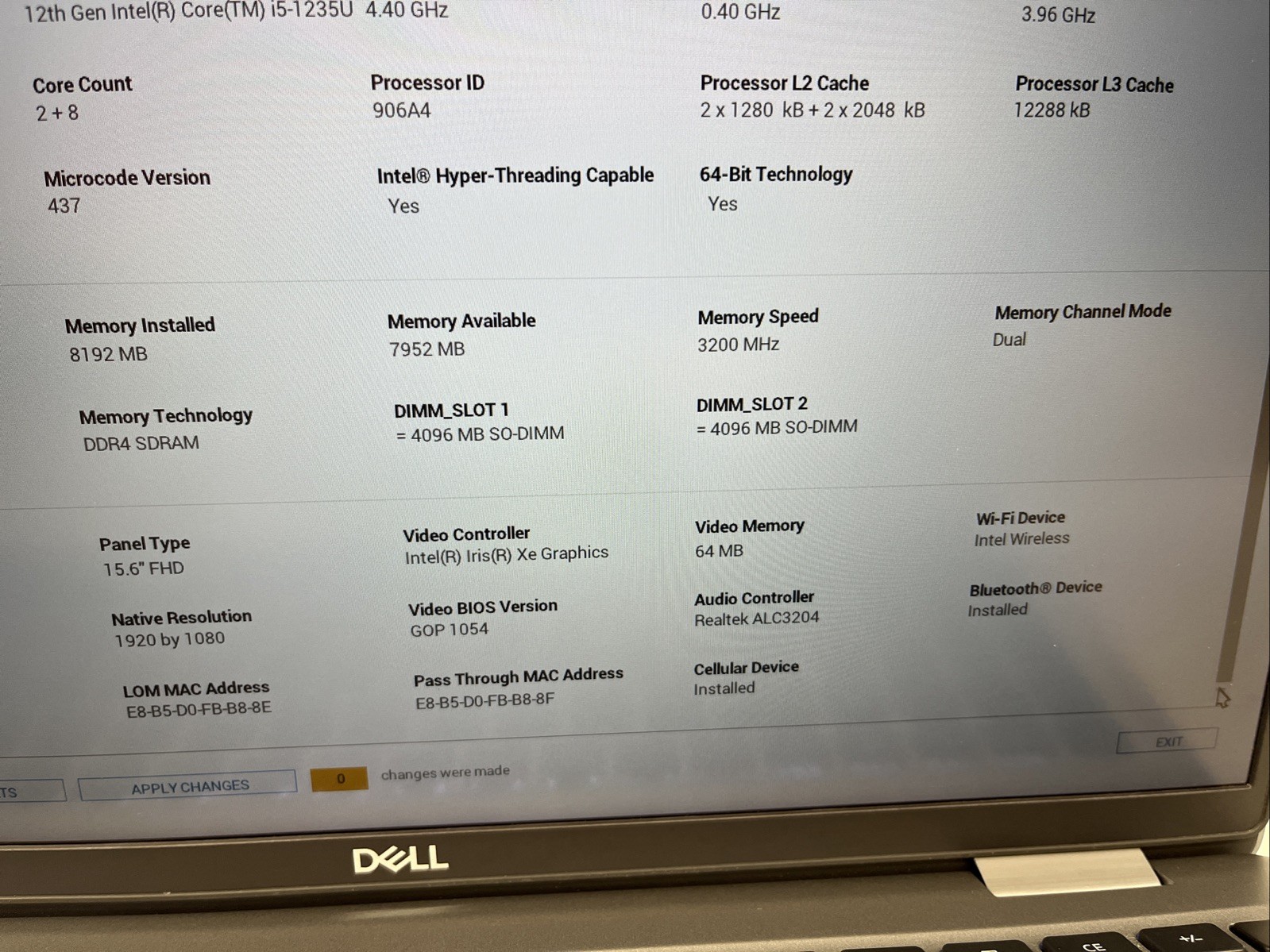 Dell Precision 3570 | i5-1235U | 512 NVME | 8GB DDR4 | Win 11 Pro | Intel Iris