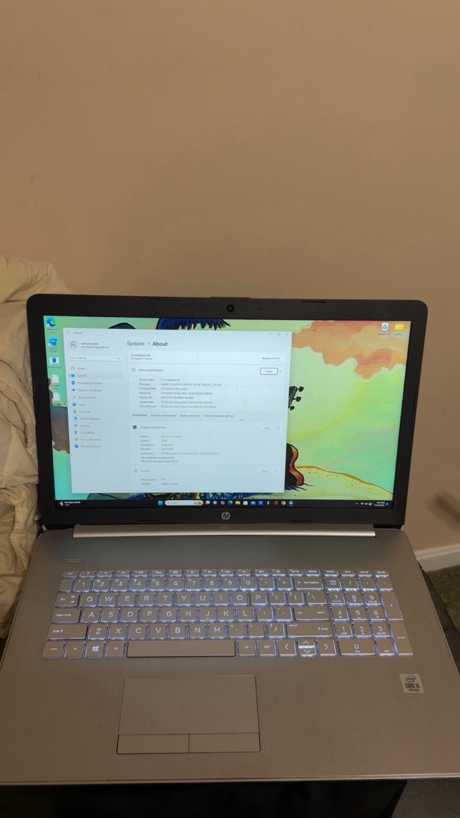 HP 17-by2xxx 17″ i5-10210U 12GB SSD Backlit WiFi BT Cam Win11 Silver