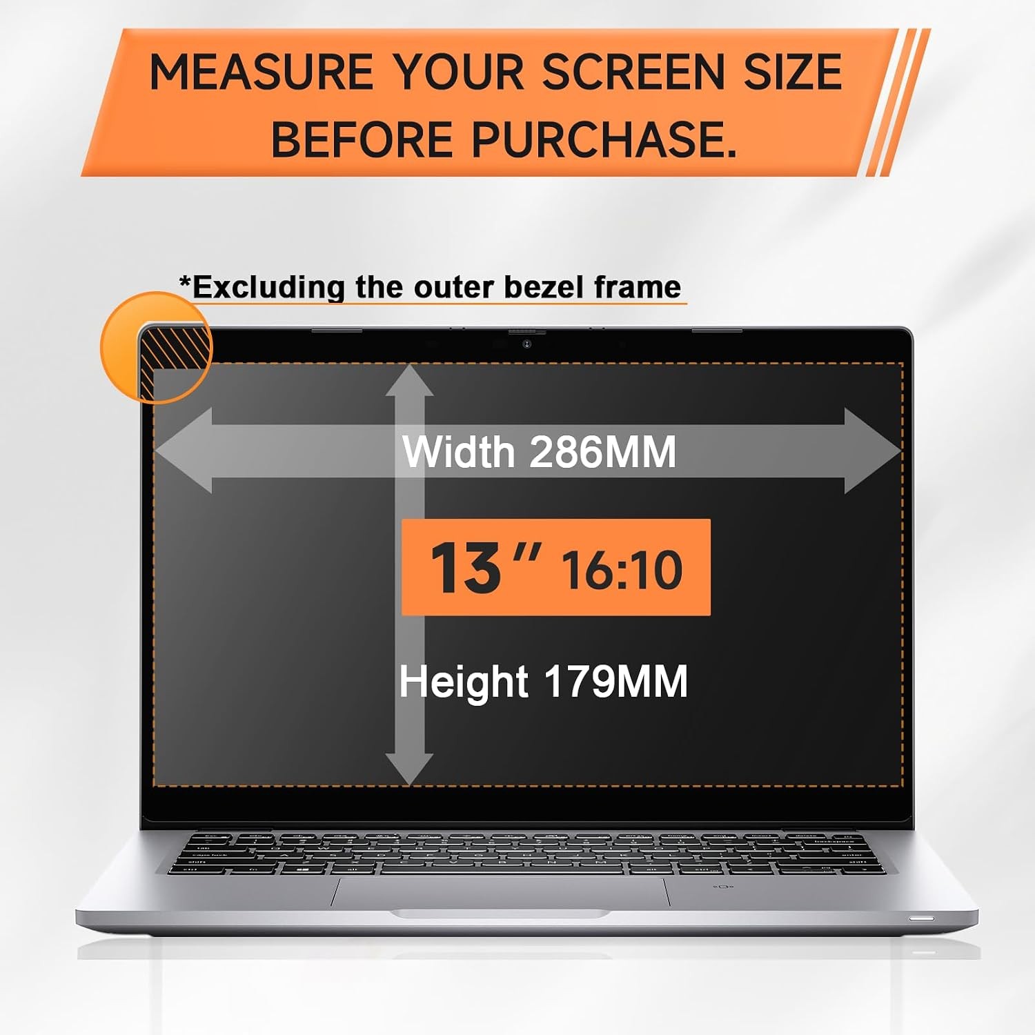 Nano Laptop Privacy Screen 13.3 Inch 16:10, Matte Anti Glare Blue Light Filter