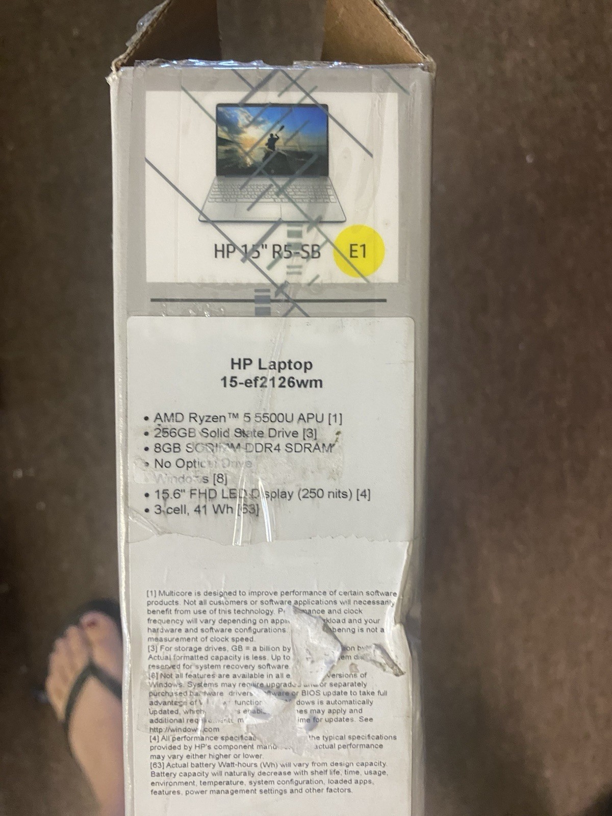 HP 15.6″ FHD AMD Ryzen 5 5500U 8GB RAM 256GB NVMe SSD WIN11 BLUE 15-ef2126wm