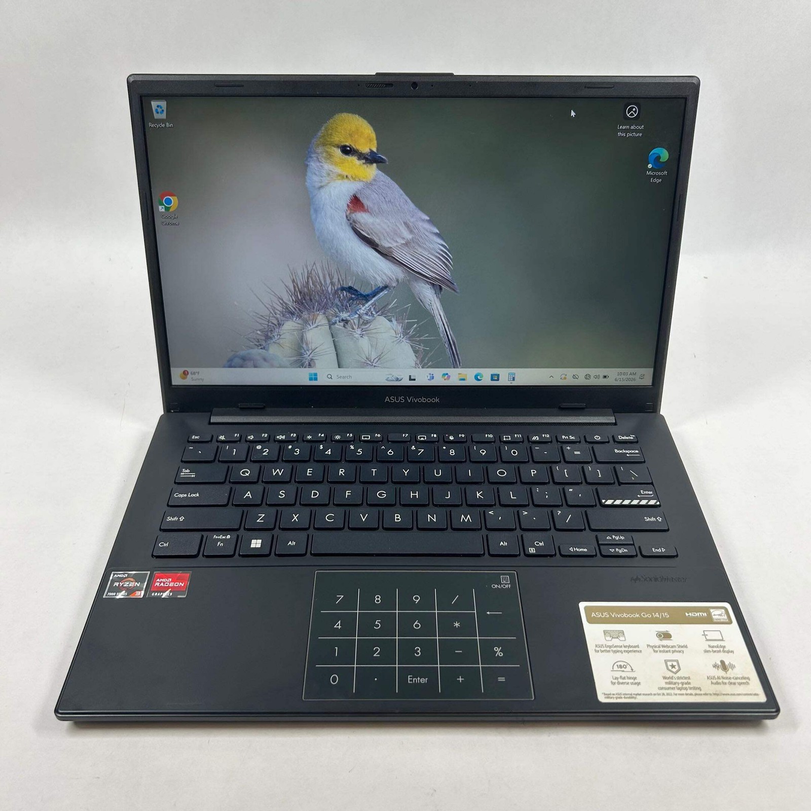 Asus Vivobook Go 14 E104F 14″ Ryzen 3 7320U 2.4GHz 4GB RAM 128GB SSD