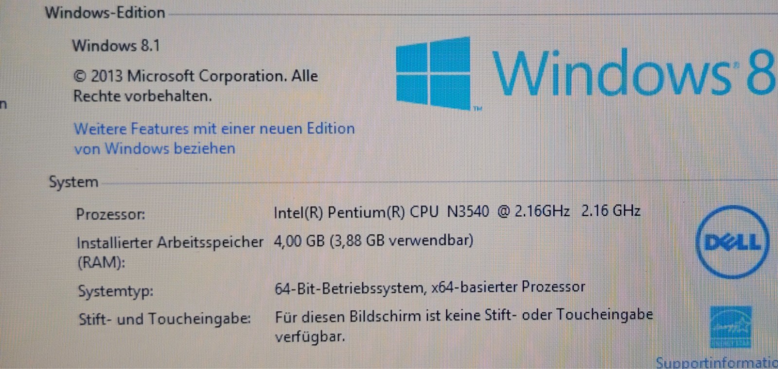 Laptop Dell Inspiron 15 – Intel Pentium N3540 – 4GB RAM – 500GB HDD