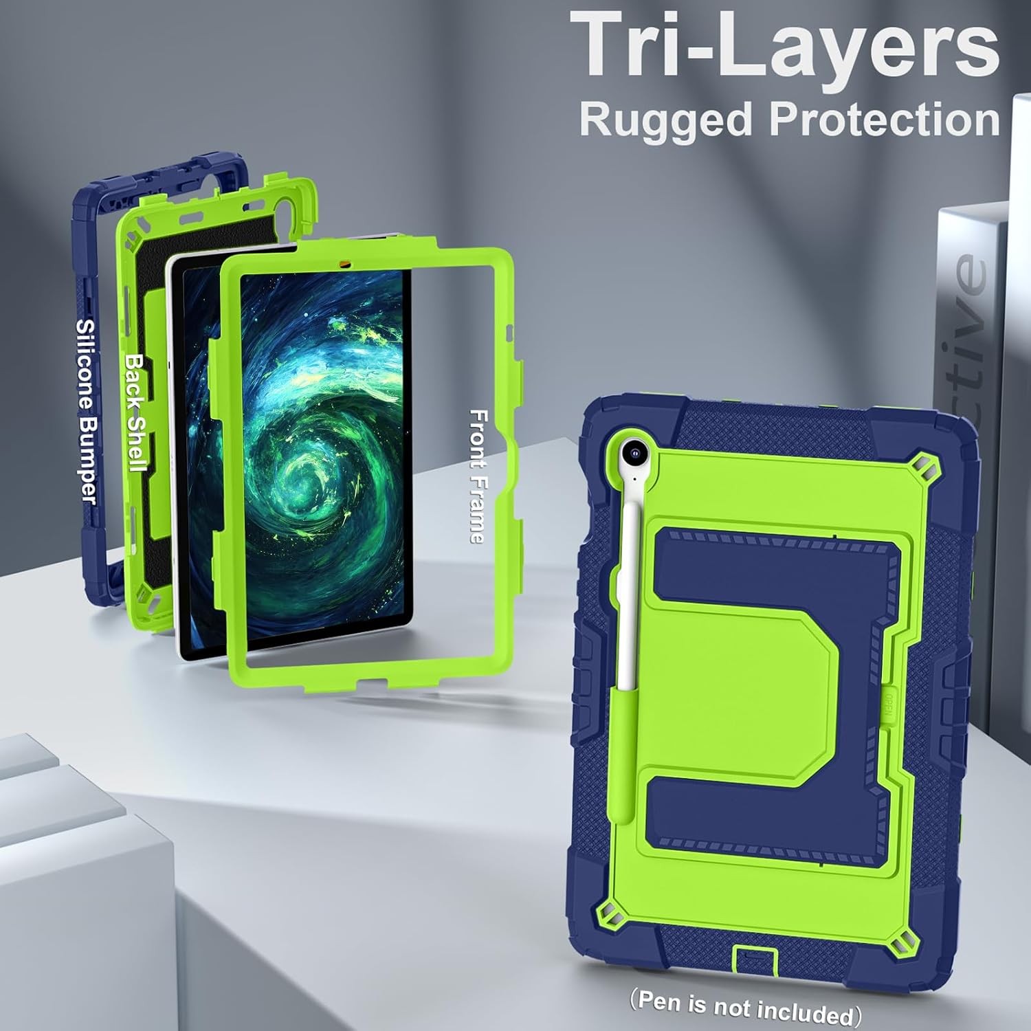 Case for Samsung Galaxy Tab S10 Lite / S10 FE / S9 FE 5G 10.9-Inch, Navy Green