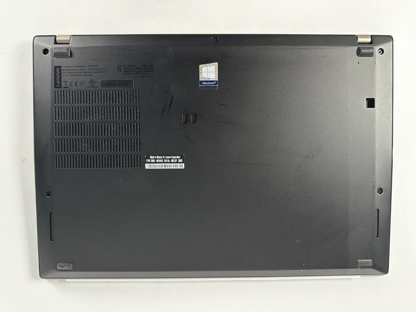 Lenovo ThinkPad T490s 14″ i7-8565U 1.80GHz 8GB RAM 256GB NVMe Battery Cap +80%