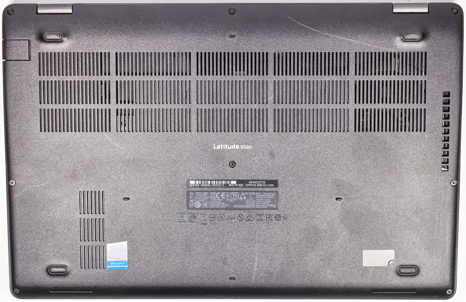 Dell Latitude 5510 i7-8665U CPU 16GB RAM 256GB SSD Win11P BIOS LOCK w/AC Adapter