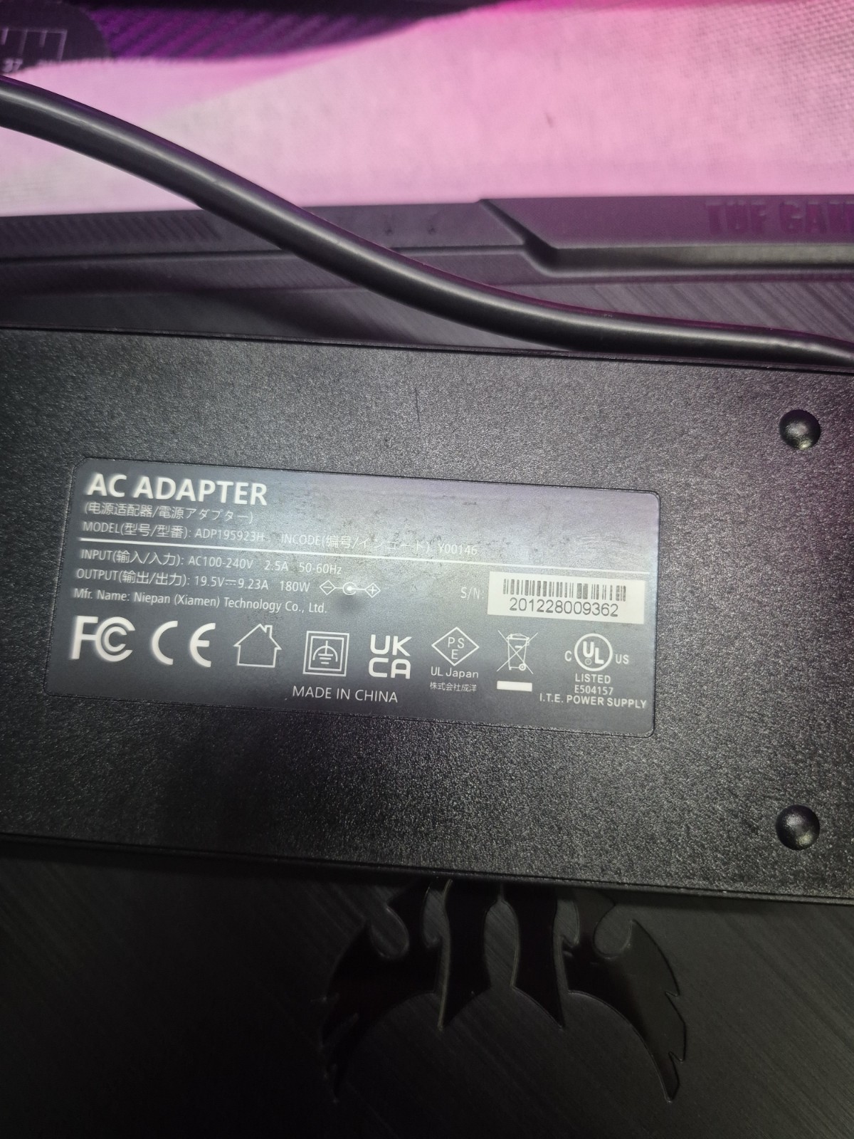 BAD GPU | ASUS TUF F15, Intel i5-10300H, GTX1650, NO SSD, 16GB RAM D2