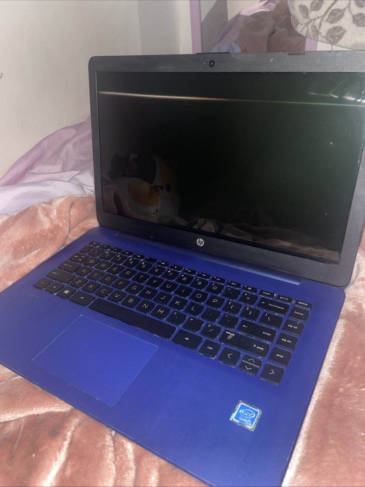 HP Stream 14″ Celeron 4GB/64GB Laptop-Blue, 14-cb171wm