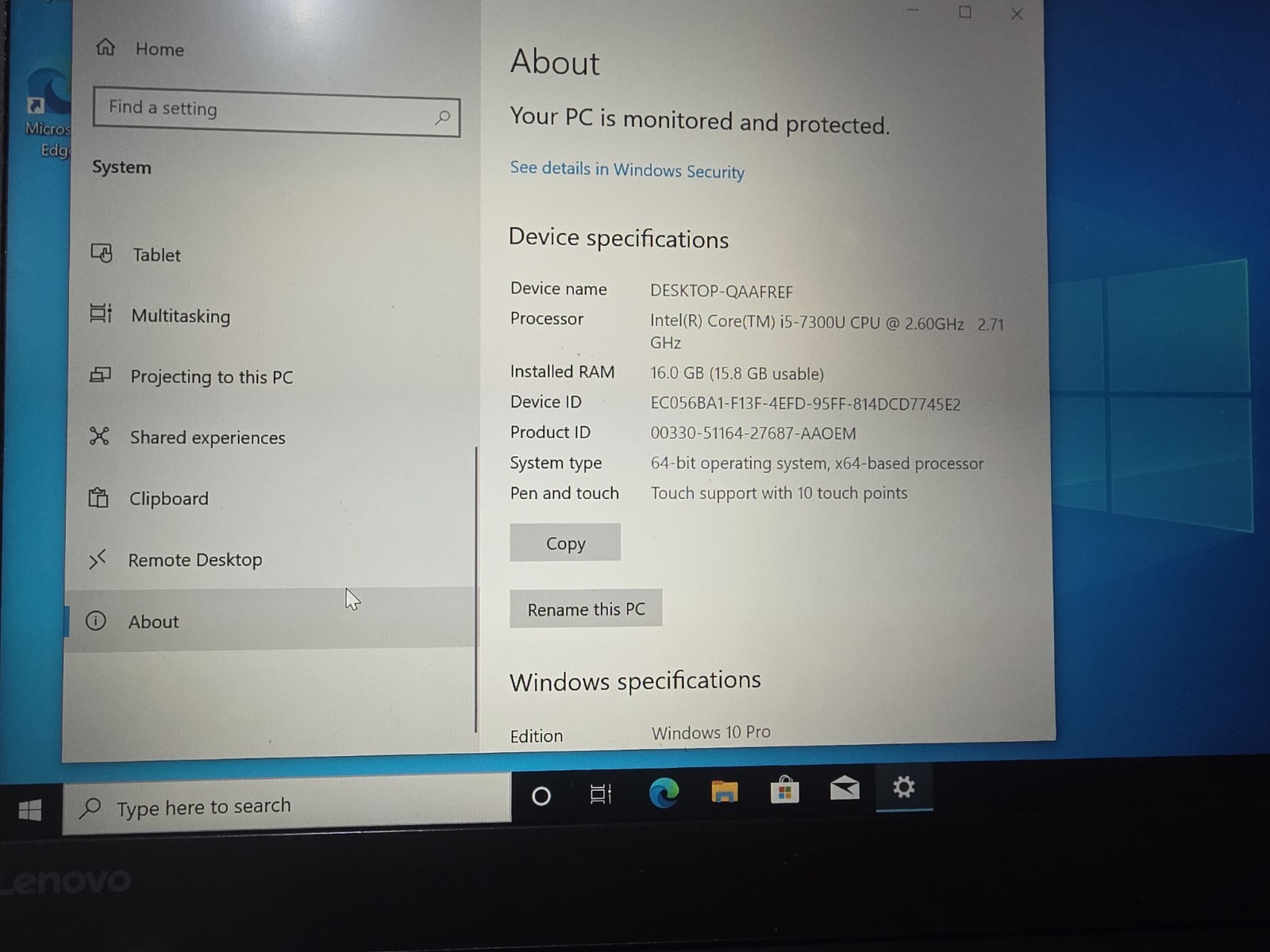 Lenovo ThinkPad T470 14 in (512GB, Intel Core i5 7th Gen., 2.6GHz, 16GB) Laptop