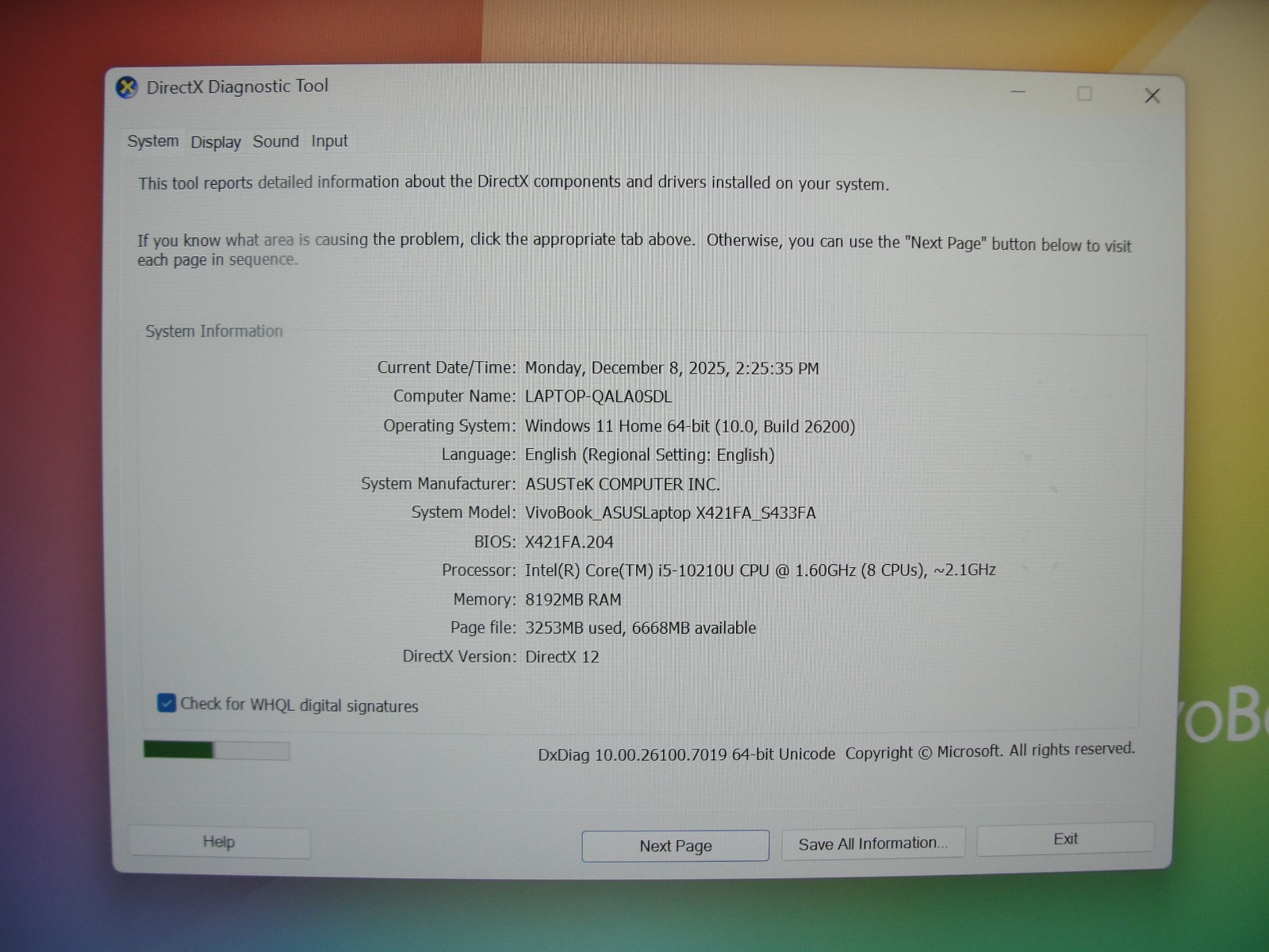 ASUS Vivobook S433FA 14″ FHD Intel Core i5-10210U 8GB RAM 512GB SSD