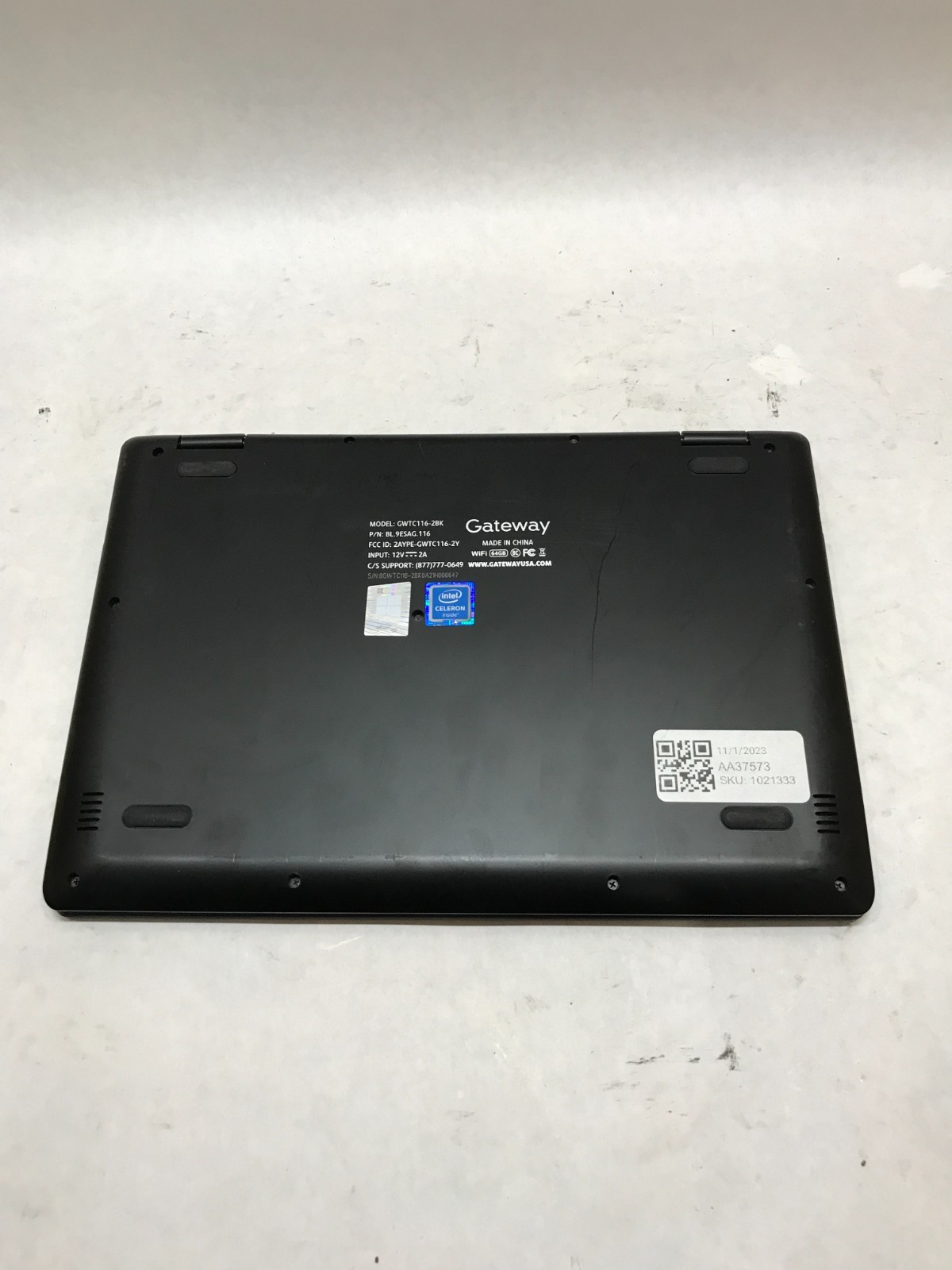 Gateway GWTC116-2BK 11″ Intel Celeron 4GB RAM 64GB eMMC NO OS For Parts CRACK DW