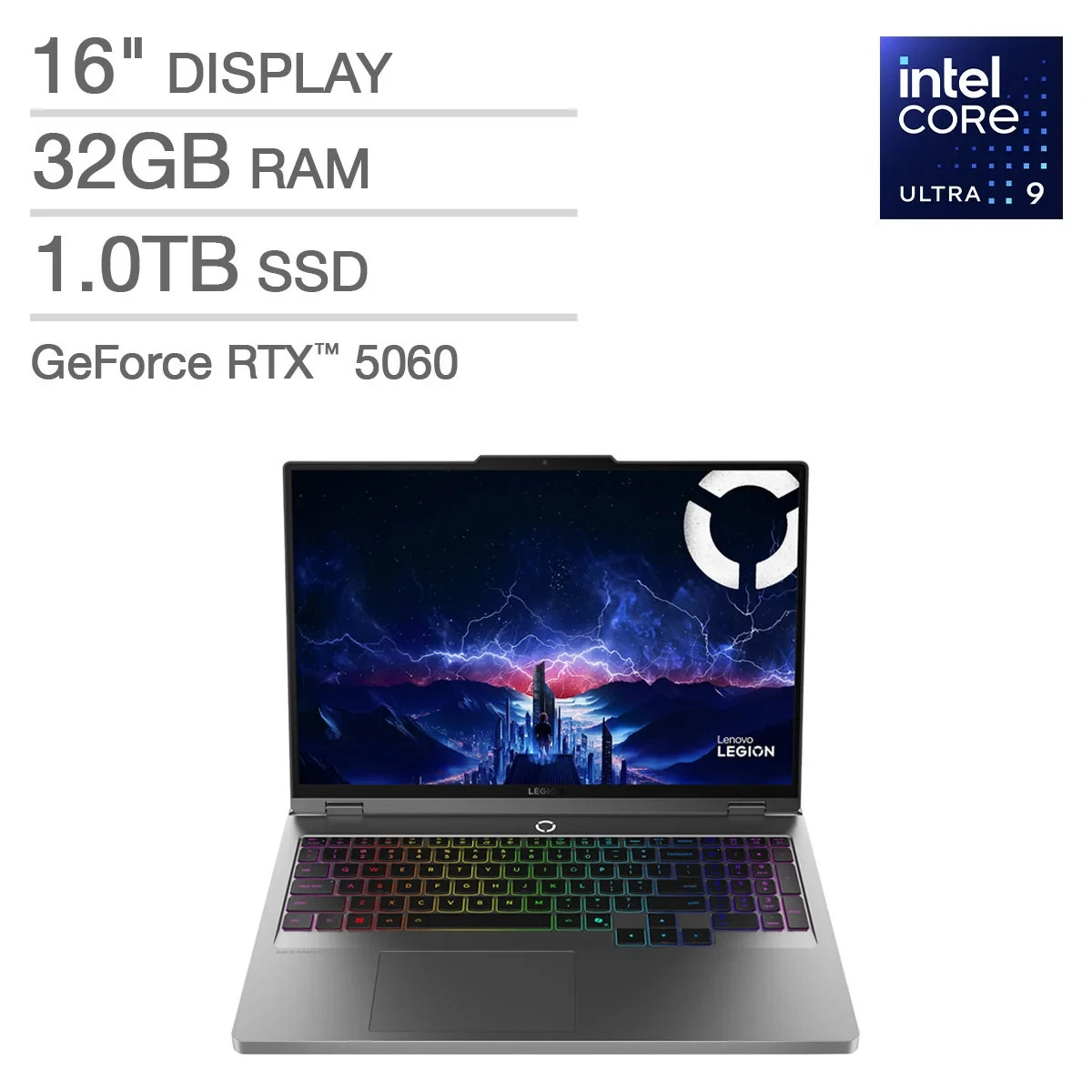 Lenovo LEGION 5i 16″ Gaming Laptop Ultra 9 275HX RTX 5060 32GB 1TB 83NX0000US