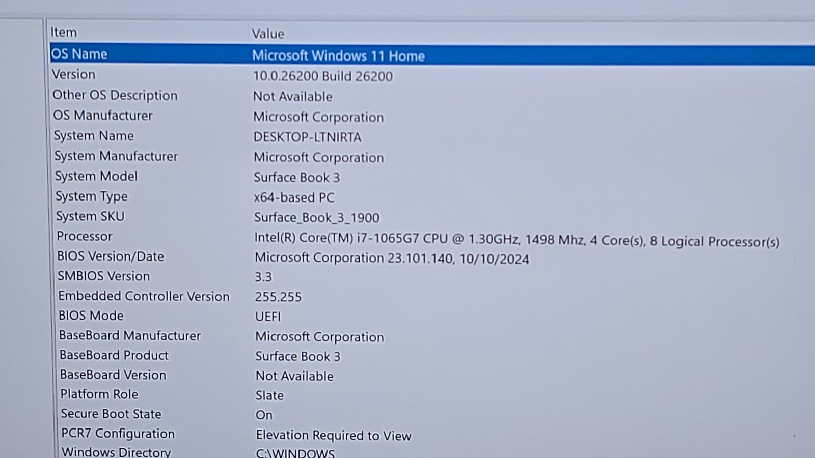 Surface Book 3 13.5″ (1900) Core i7-1065G7, 32GB RAM 512 GB SSD Nvidia GTX 1650