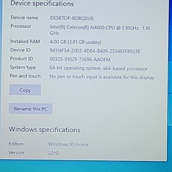 Dell Inspiron 14-3473 14″ Laptop (32GB, Intel Celeron, 1.10GHz, 4GB W10H UHD #89