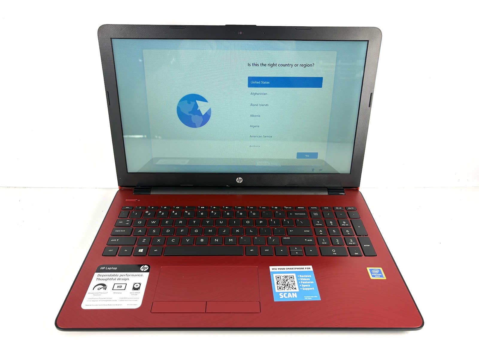 HP 15-bs134wm – 15.6″ HD, 2.30GHz Pentium, 4GB RAM, 500GB HDD, Windows 11 Pro