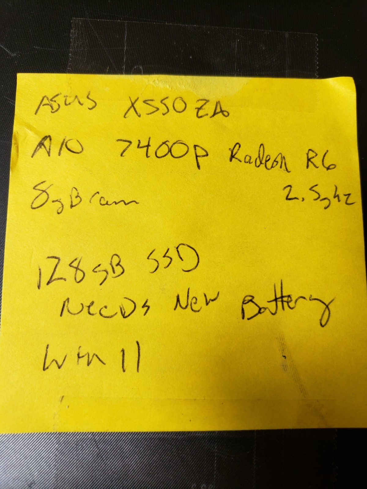 Asus X550Z AMD A10-7400P 2.5Ghz 8GB Ram 128GB SSD Windows 11 Bad Battery