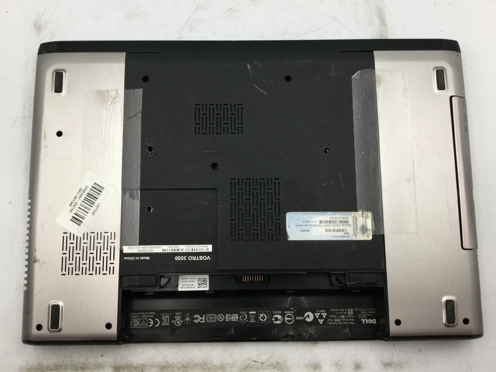 DELL VOSTRO 3550 – FOR PARTS – DRILLED MOBO – NO OS – NO RAM – NO HDD – 15″ = BB