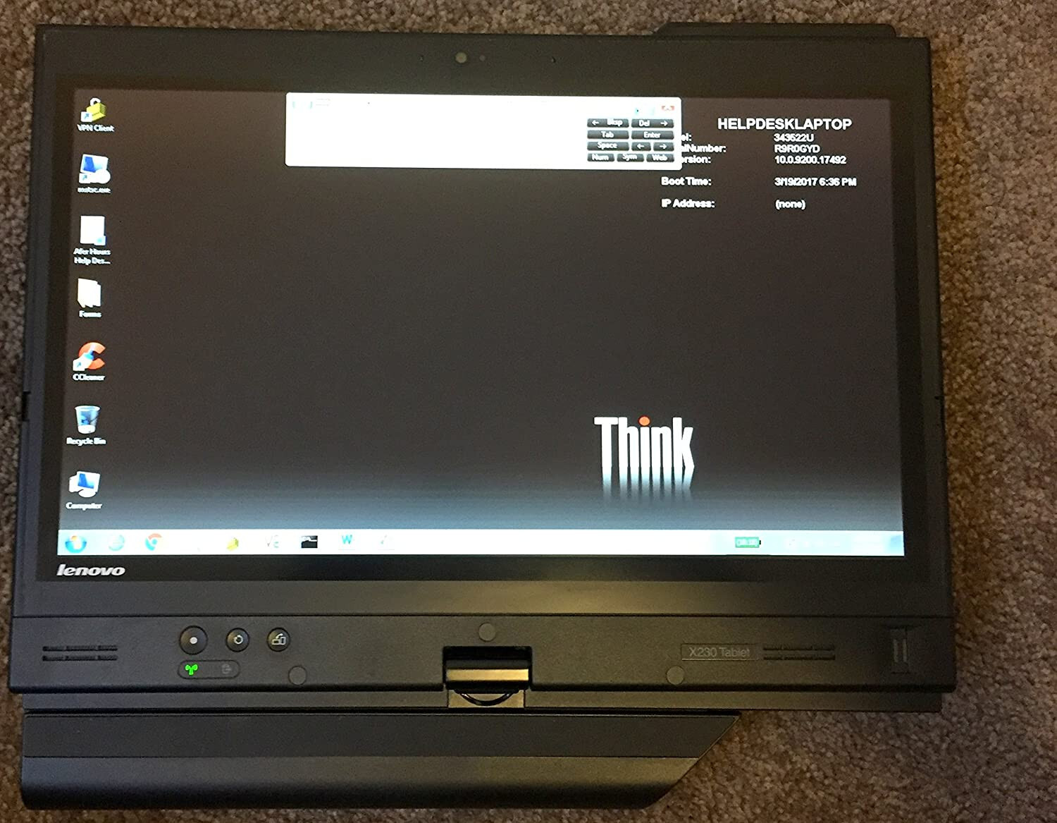 Lenovo ThinkPad X230 i7-3520M@2.7GHZ 16GB/2TB SSD,Wn10Pro,Off24Pro,Tablet