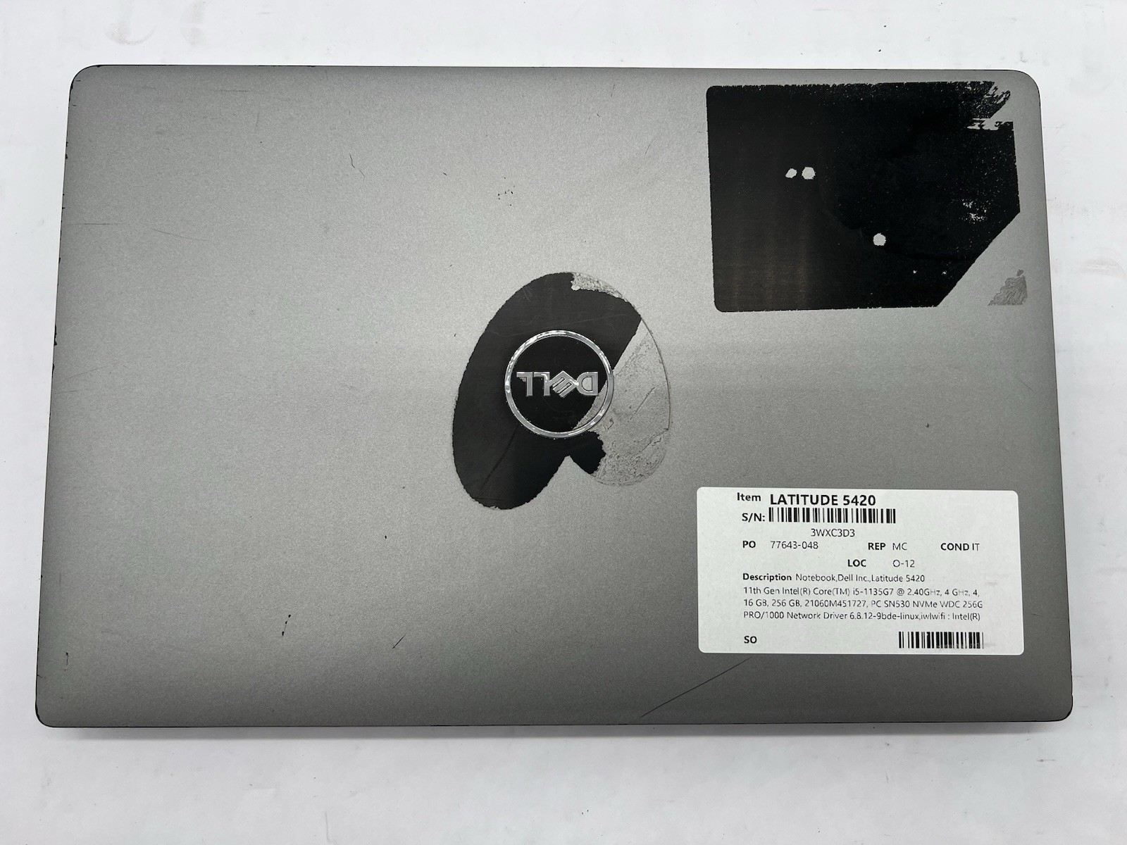 Dell Latitude 5420, i5-1135G7 @ 2.40GHz, 16GB RAM, 256GB NVMe-No OS/Charger