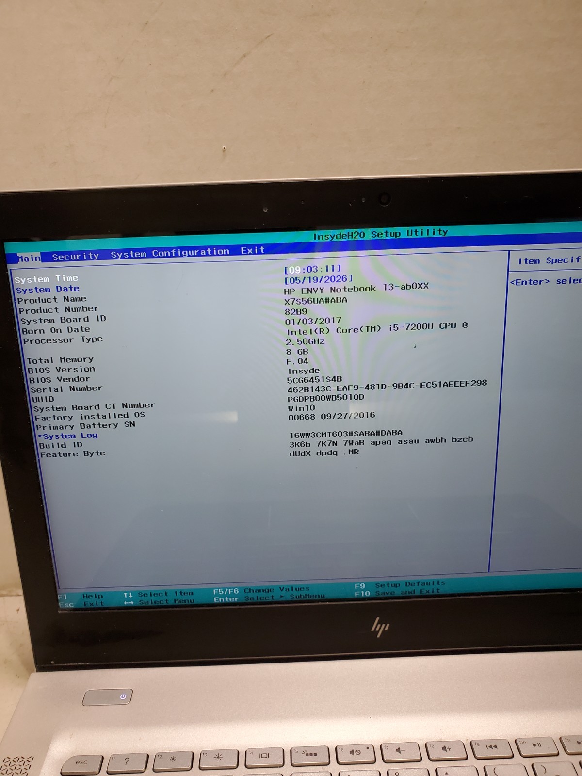 HP ENVY 13-AB016NR 13.3″ Laptop Core i5-7200U 8GB RAM No SSD/OS! #69