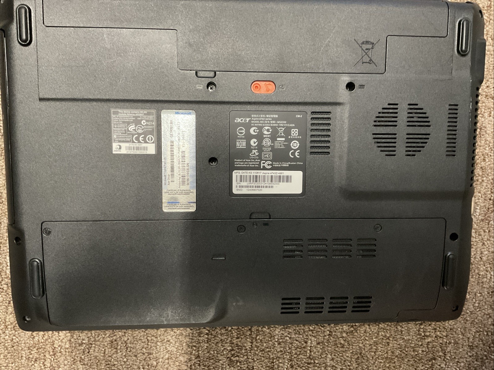 ACER ASPIRE 4743Z-4861