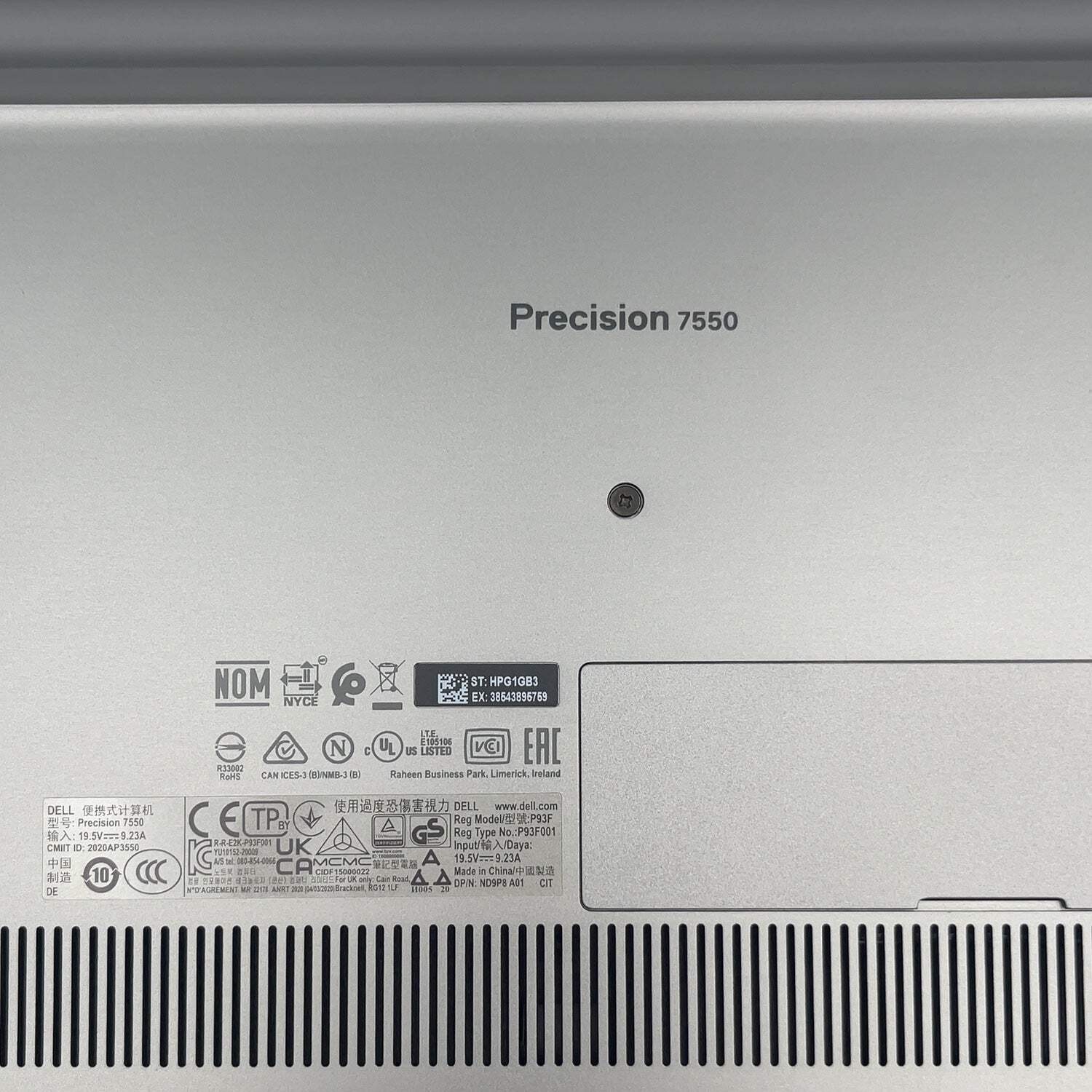 Dell Precision 7550 15.6″ i7-10750H 2.6GHz 32GB RAM 512GB SSD Quadro T2000