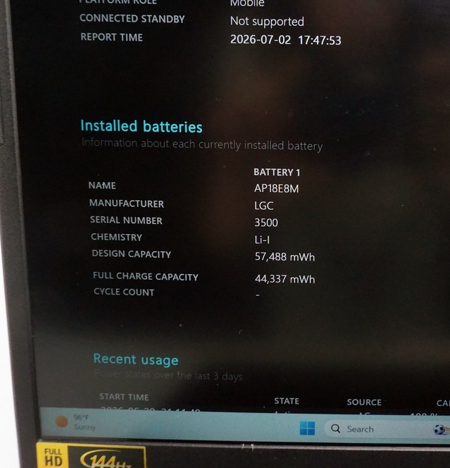 Acer Nitro 5 AN515-55 15.6″ 144Hz i5-10300H 2.5GHz 8GB RAM 256GB SSD GTX 1650 Ti