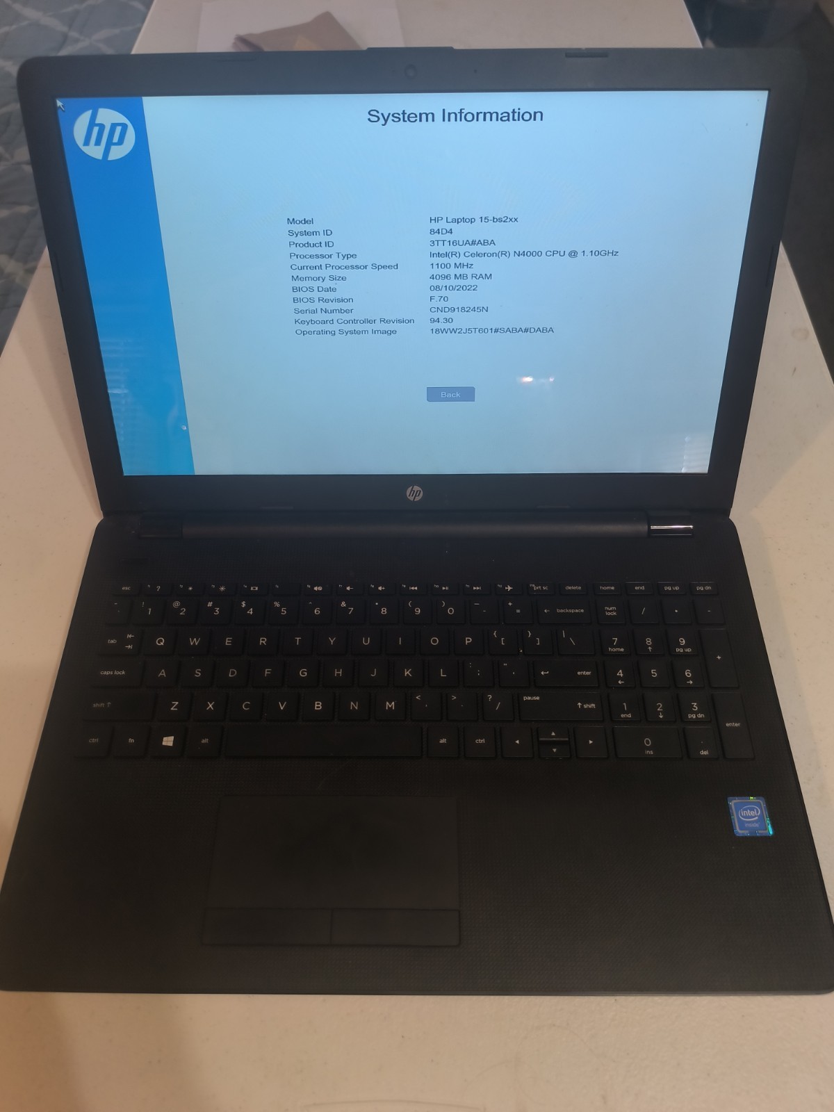 HP 15.6 inch (500GB, Intel Celeron N4000, 2.6 GHz, 4 GB) Laptop – Black -…