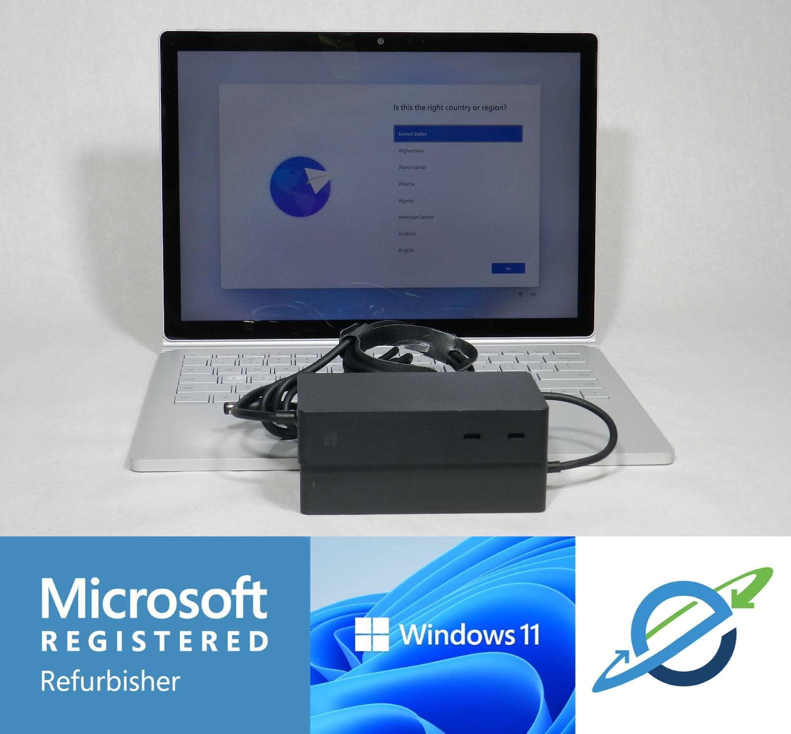 MICROSOFT SURFACE BOOK 3 | i7-1065G7 | 512GB SSD | 32GB | GTX 1650 | w/ DOCK 2