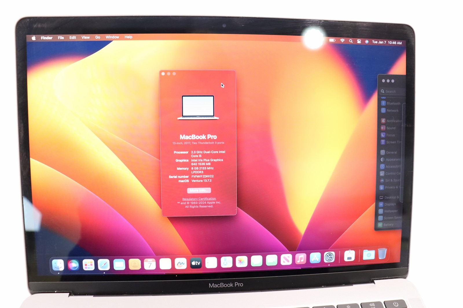MacBook Pro a1708 i5-7360U 8GB 128GB NVME – INTERMITTENT KEYBOARD/BAD BATTERY