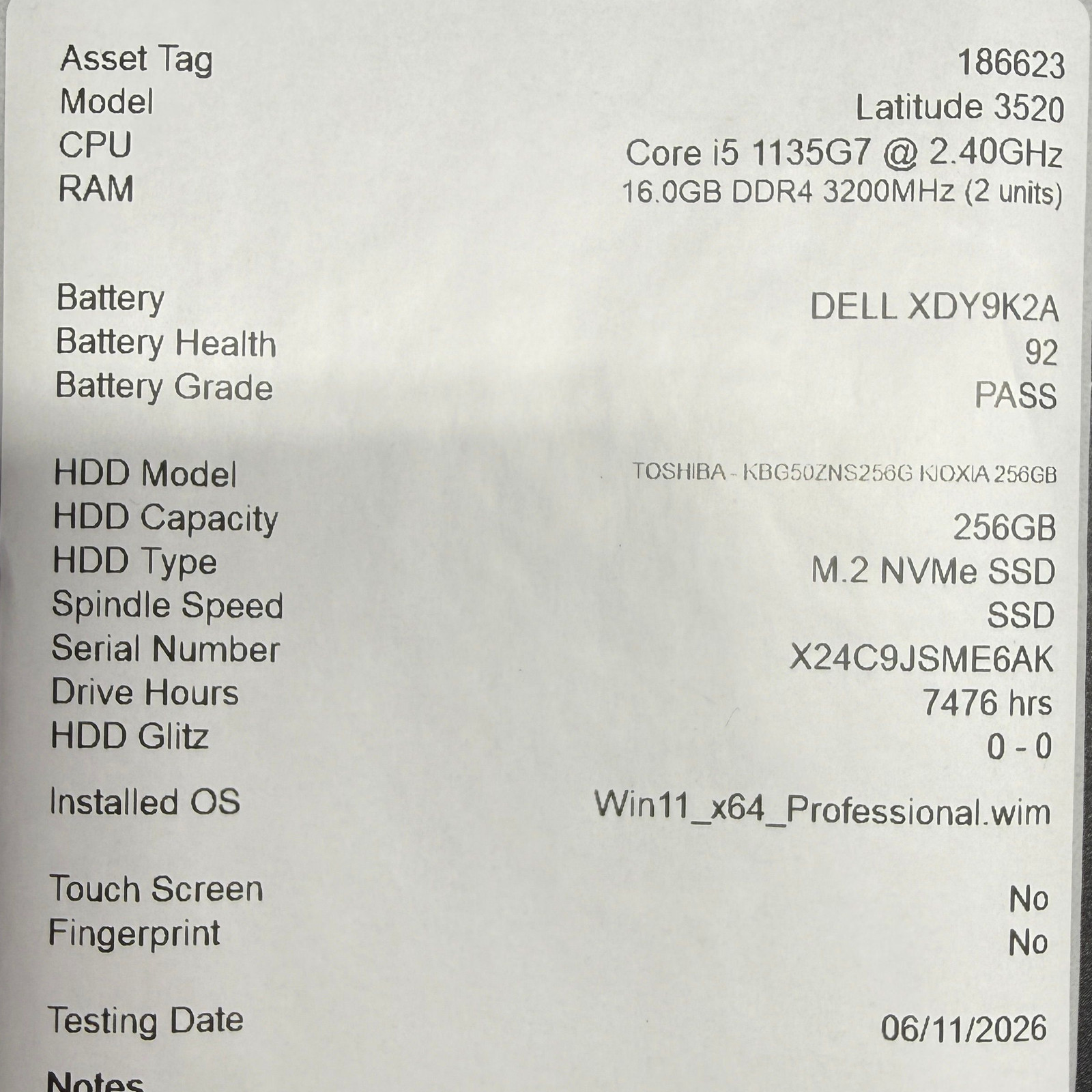 Dell Latitude 3520 15.6″ FHD Laptop i5-1135G7 16GB RAM 256GB SSD Win 11 Pro