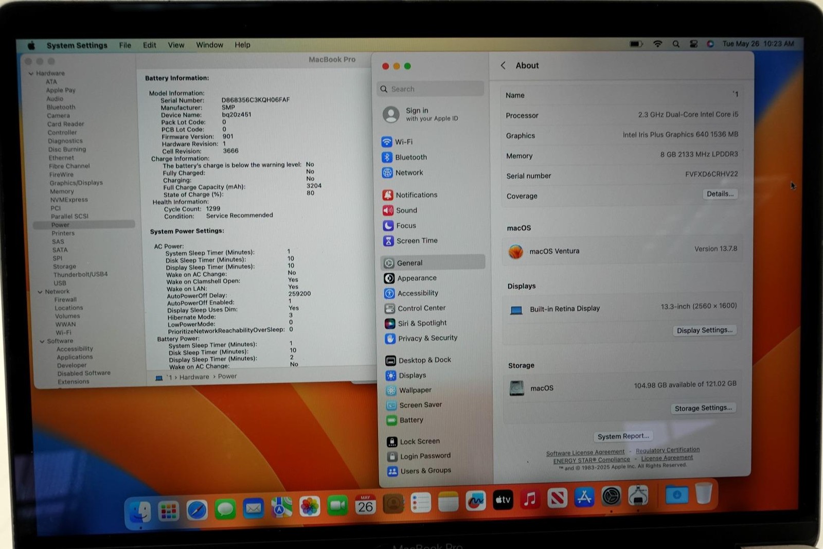 Apple MacBook Pro 2017 A1708 13.3″ Retina i5-7360U 8GB 128GB SSD Laptop