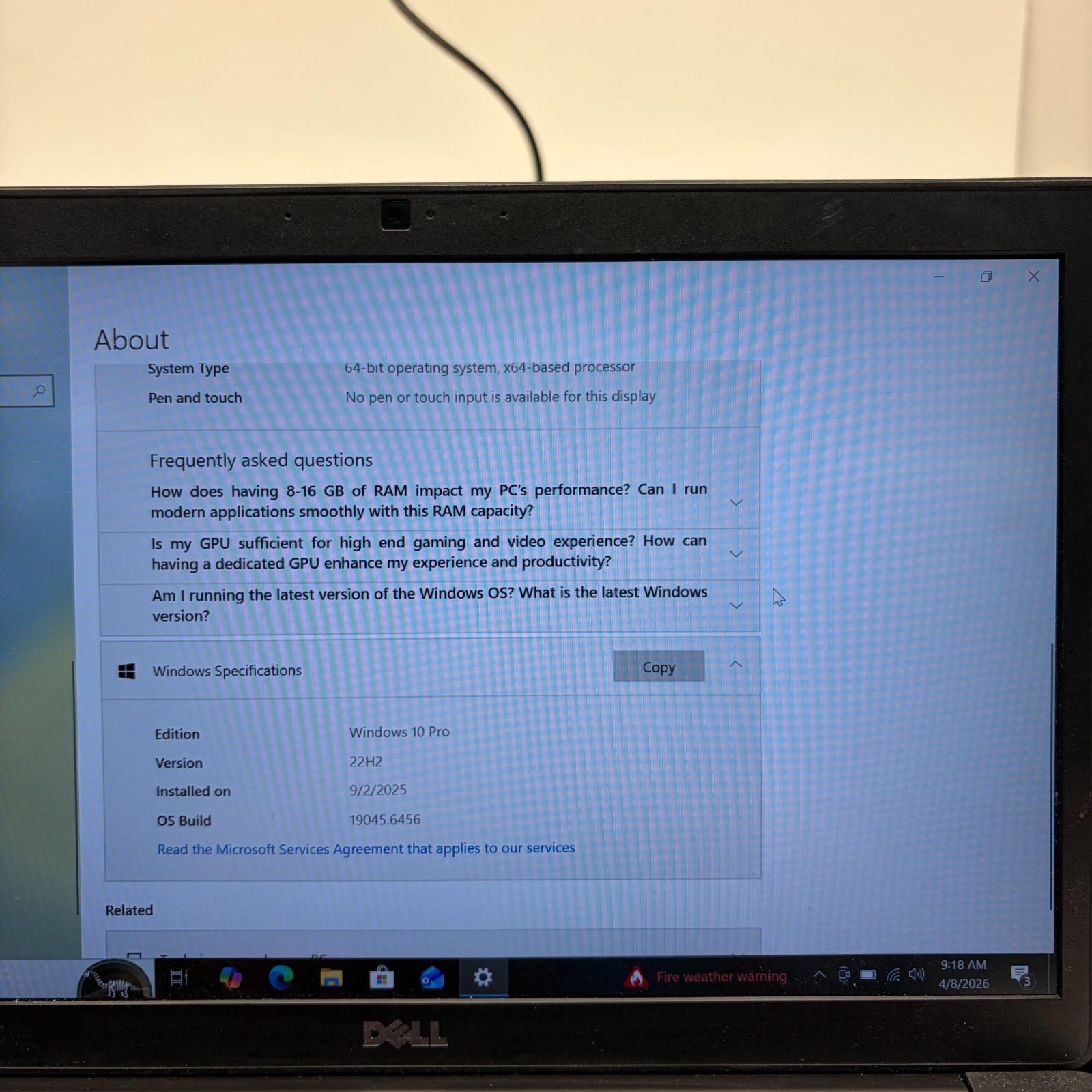Dell Latitude 7480 w/ Power Supply