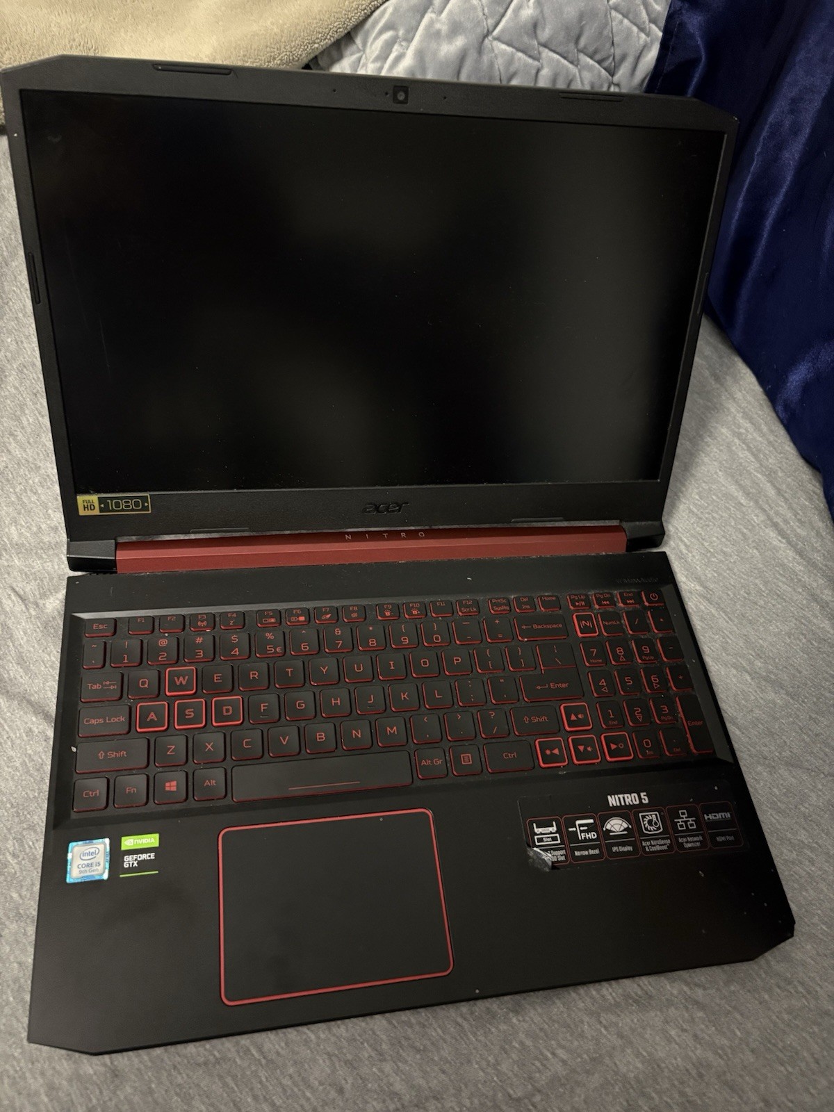 Acer Nitro 5 Gaming Laptop Intel Core i5 NVIDIA GTX Black/Red Backlit Keyboard