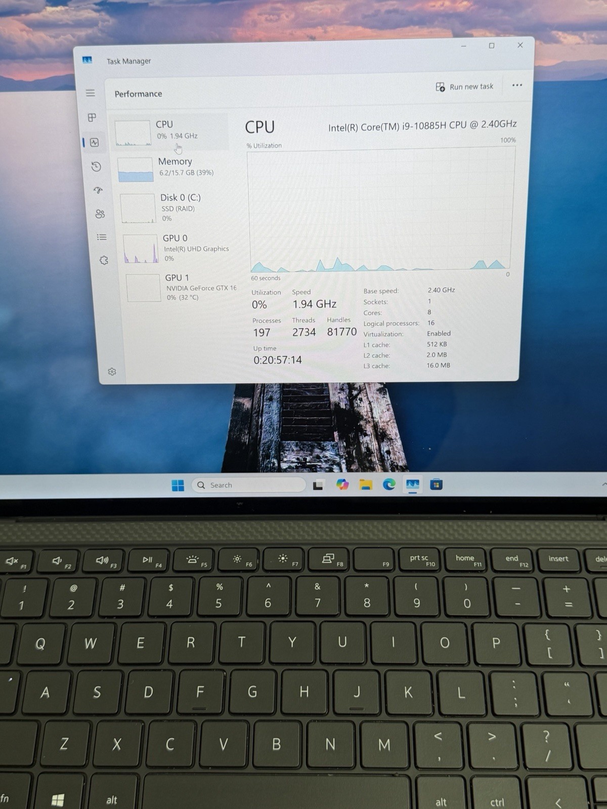 Dell XPS 15 9500 15.6″ Touch Laptop Core i9-10885H GTX 1650 16GB RAM 1TB NVMe
